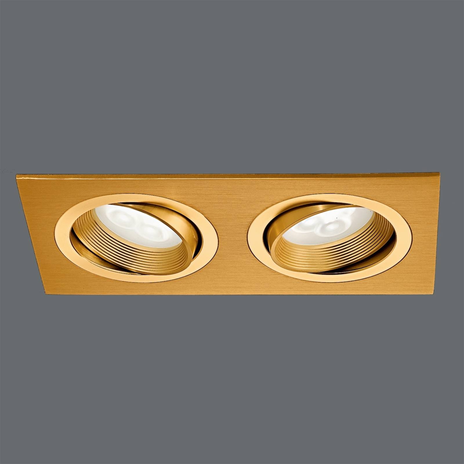 Minar LED Built-In Light Brass-Coloured Two Bulbs