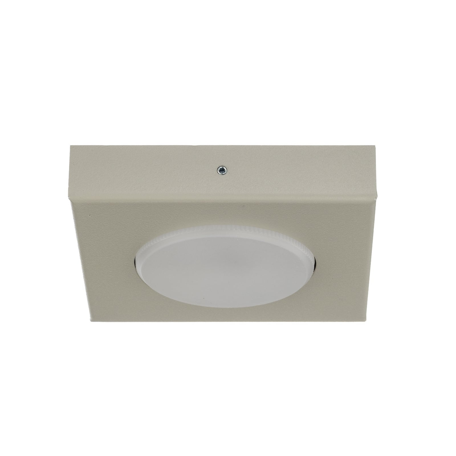 Deckenleuchte Hero, grau-beige, 12 x 12 cm, Metall, GX53