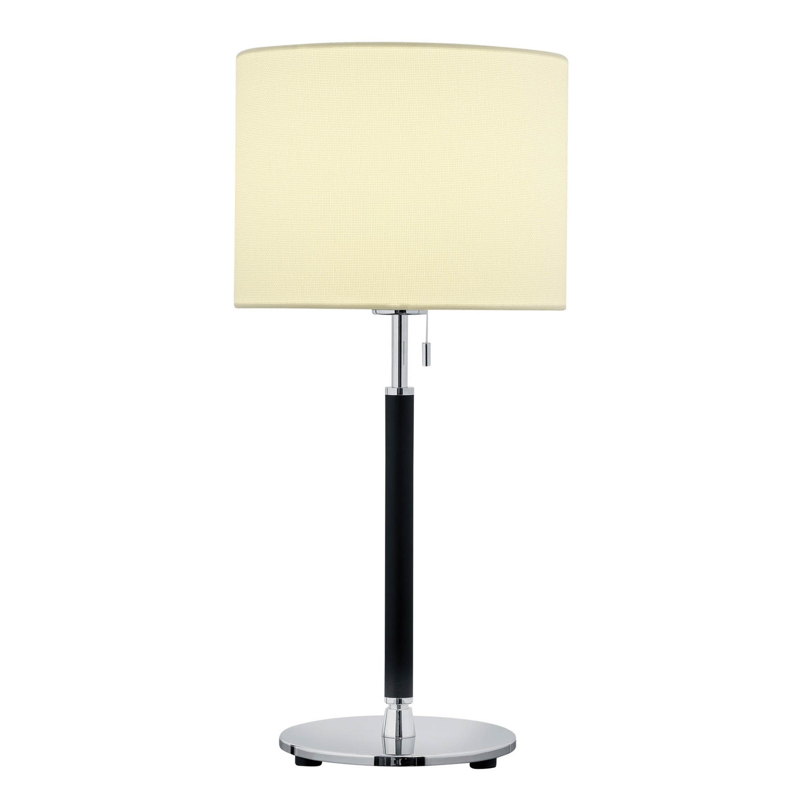 Lampa stołowa Pull, klosz z tkaniny, 53 cm