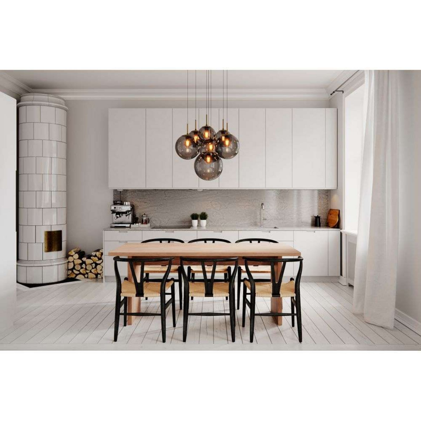 Laura 7 Suspension Ø53 Sort/Fumé Gris - By Rydéns