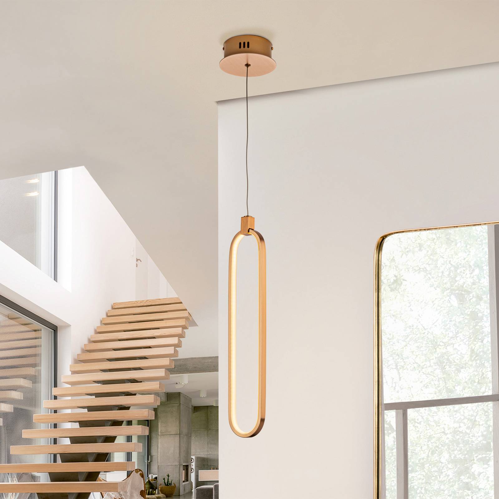 LED-Hängeleuchte Colette, roségold, einflammig günstig online kaufen
