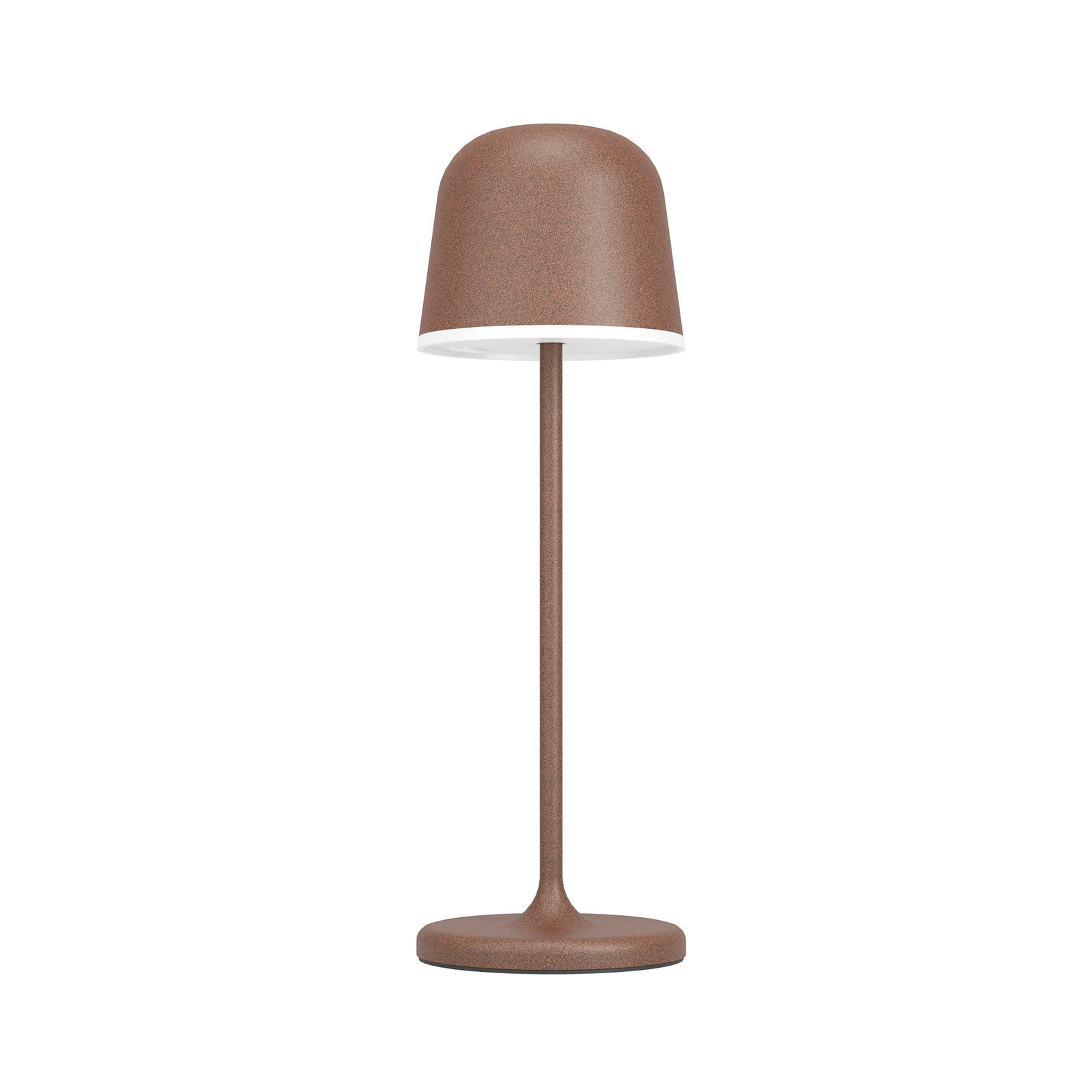 Lampe de table LED Mannera, batterie, brun rouille