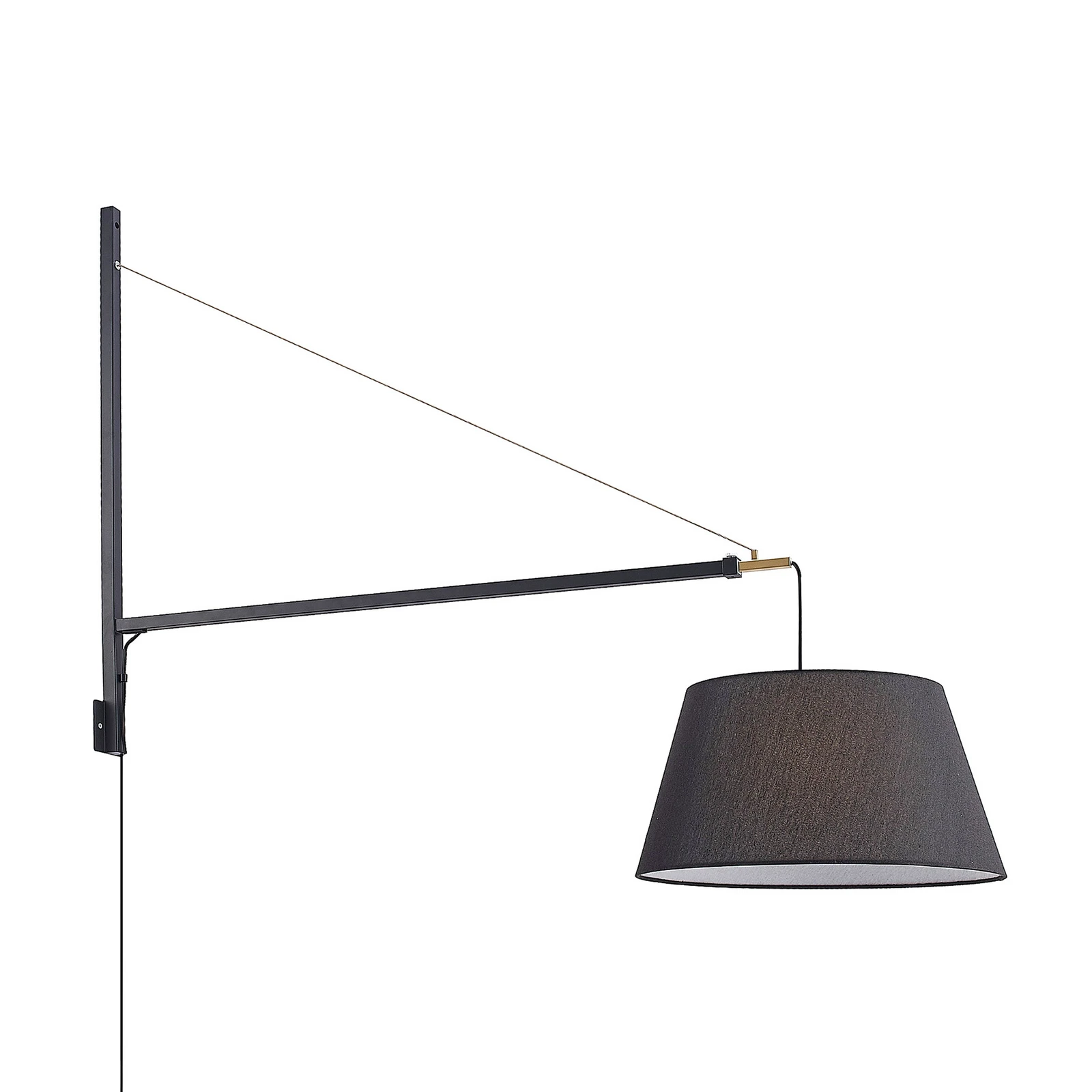 Lucande applique Beleza, altezza 150 cm, estensibile, tessuto