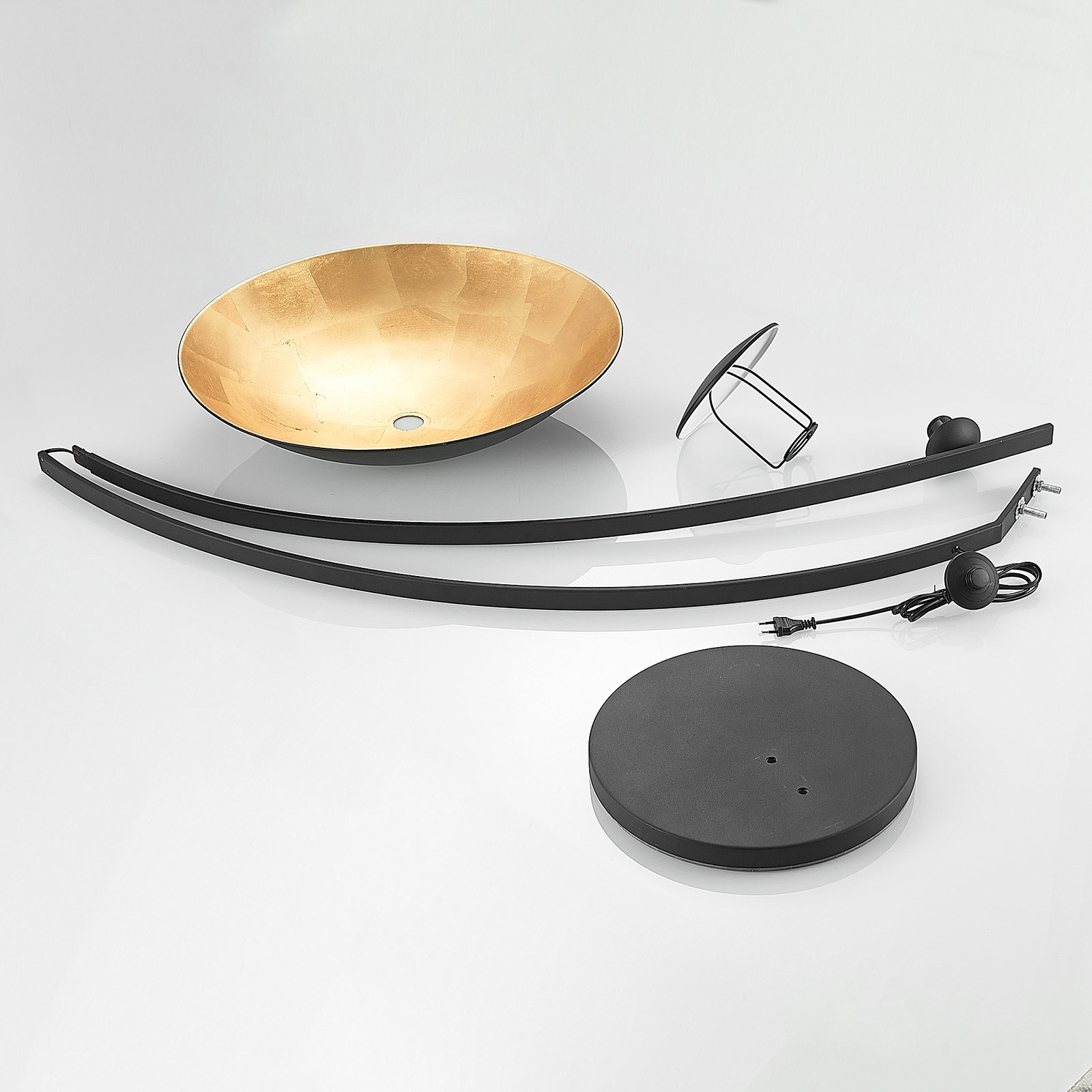 Emilienne Stojací Lampa Black/Gold - Lindby