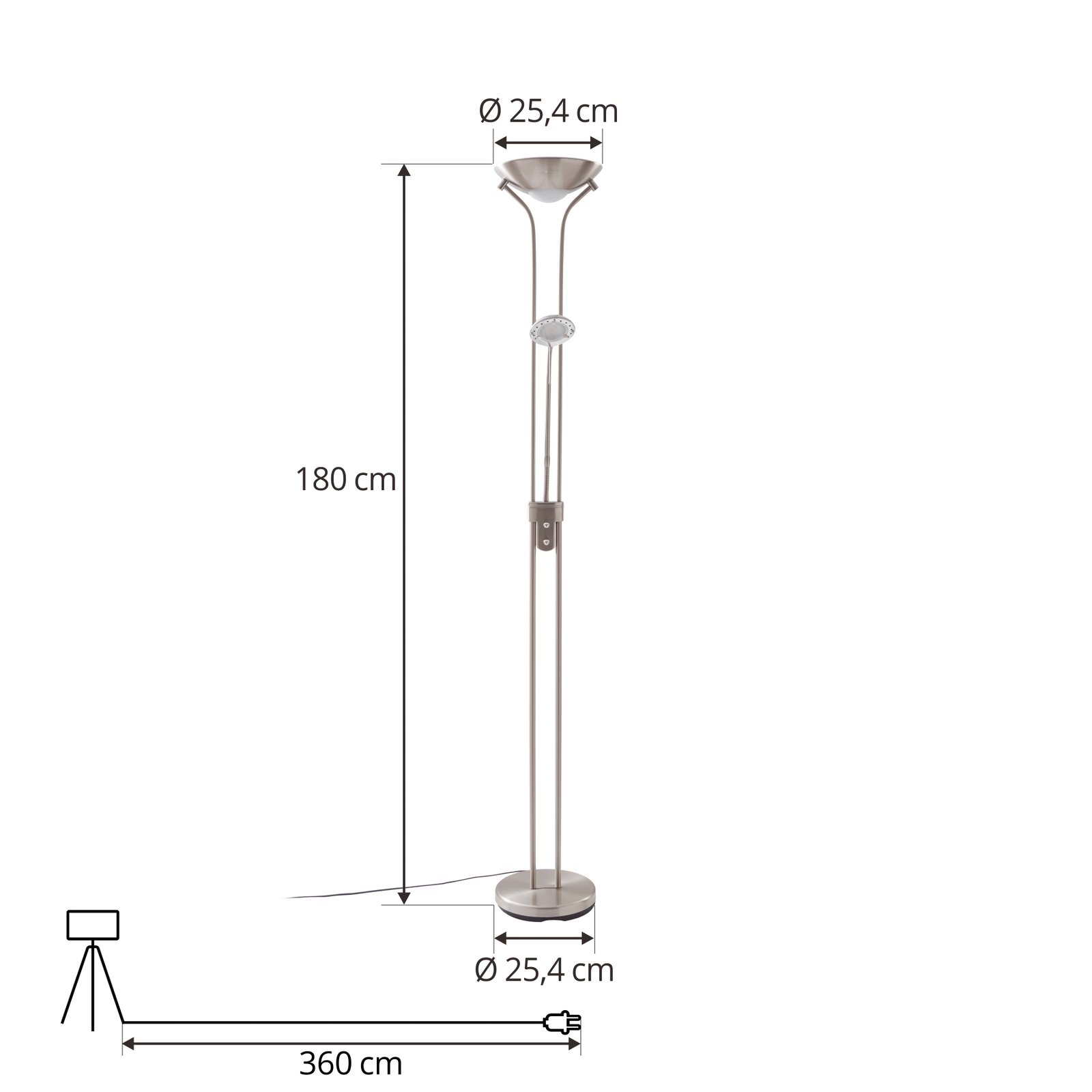 Lindby Josefin LED-leselampe i taket, nikkel