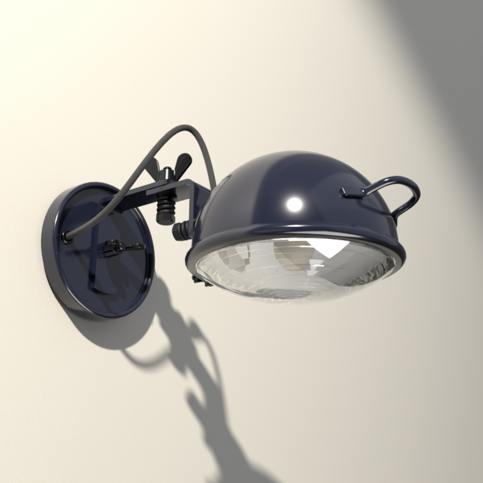 Aluminor sienas lampa „Jeep“, tumši zila, alumīnijs, stikls, tērauds, E14 Aluminor sienas lampa „Jeep“, tumši zila, alumīnijs, stikls, tērauds, E14