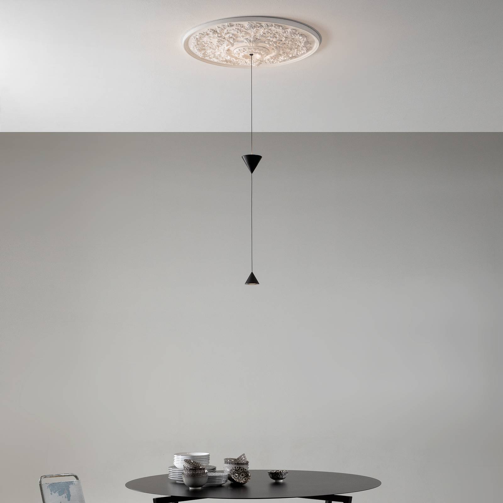 Karman Moonbloom lampa wisząca LED 2-punktowa Ø75cm 3000K