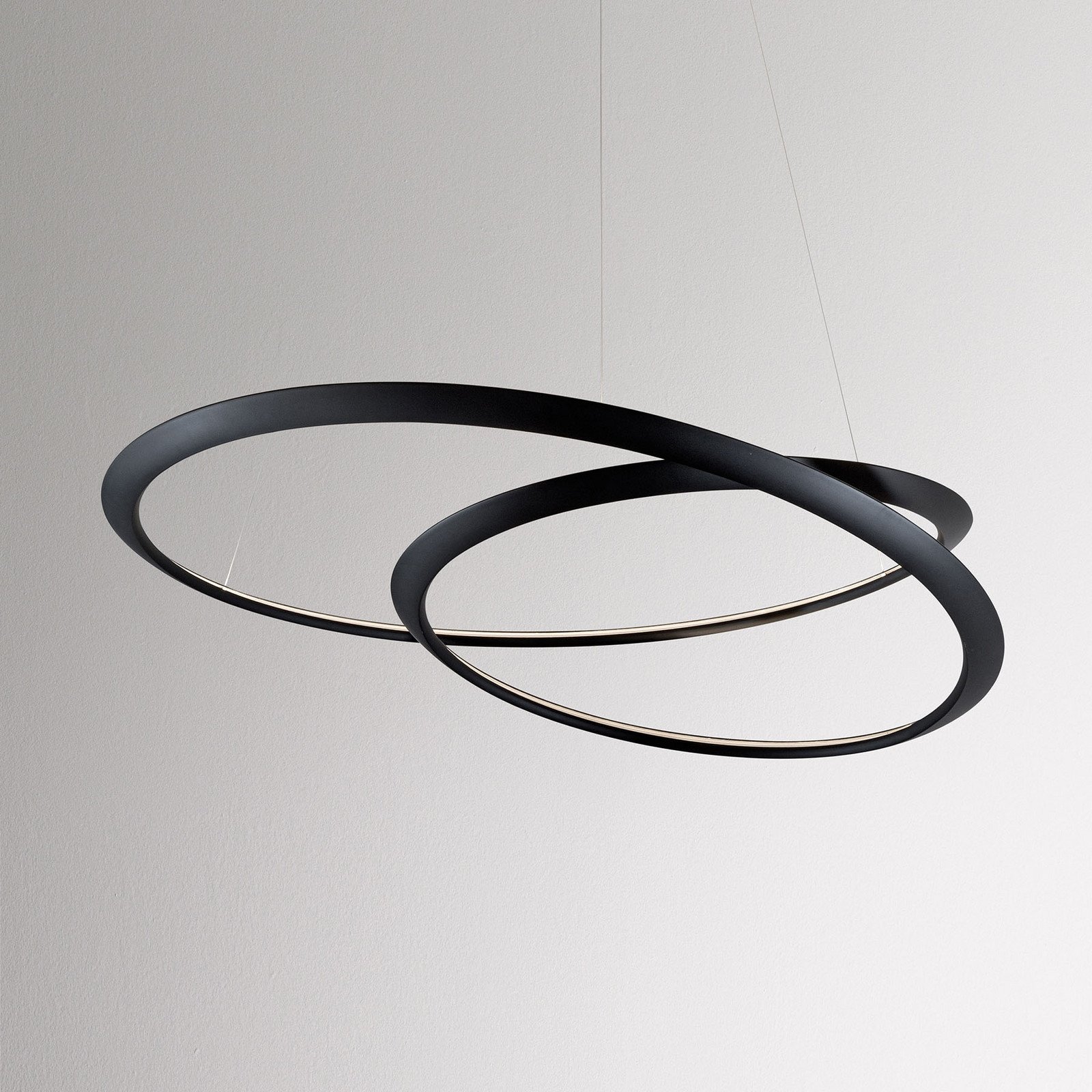 Nemo Kepler lampă suspendată Nemo Kepler 2700K Up Ø110cm negru - Camera de zi / sufragerie - modern - negru lăcuit - Metal