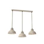 Sven pendant light, 3-bulb, beige, steel