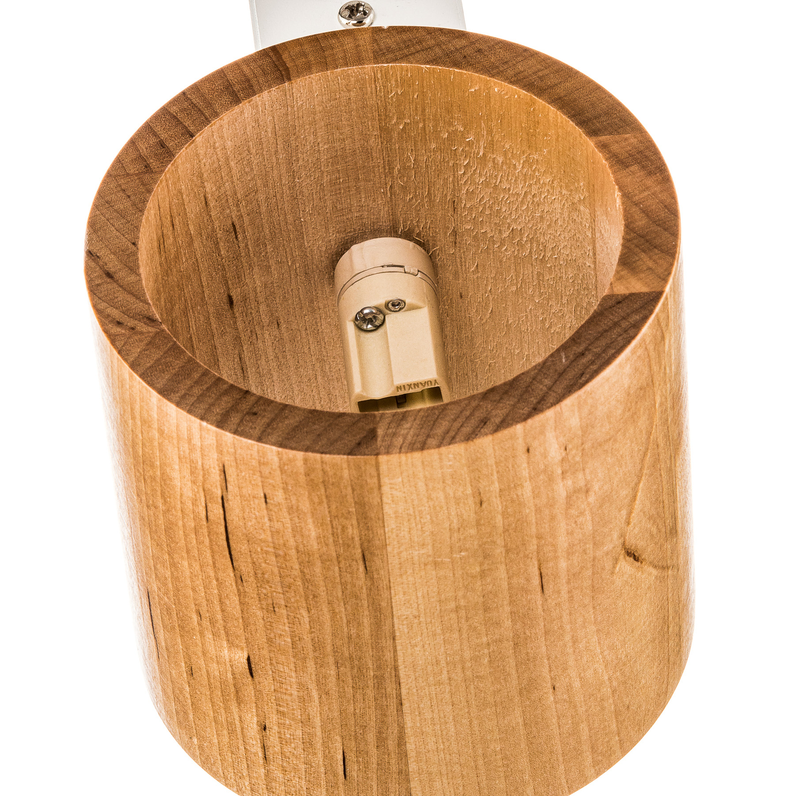 Ara wandlamp als houten cilinder