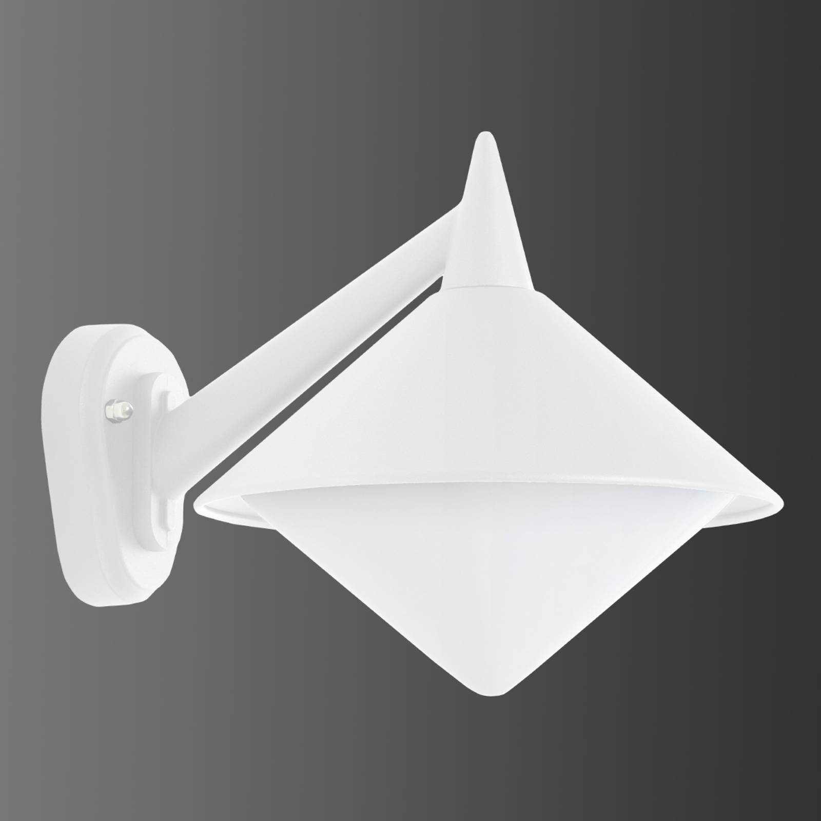 Liara hvid udendørs væglampe – saltvandsresistent