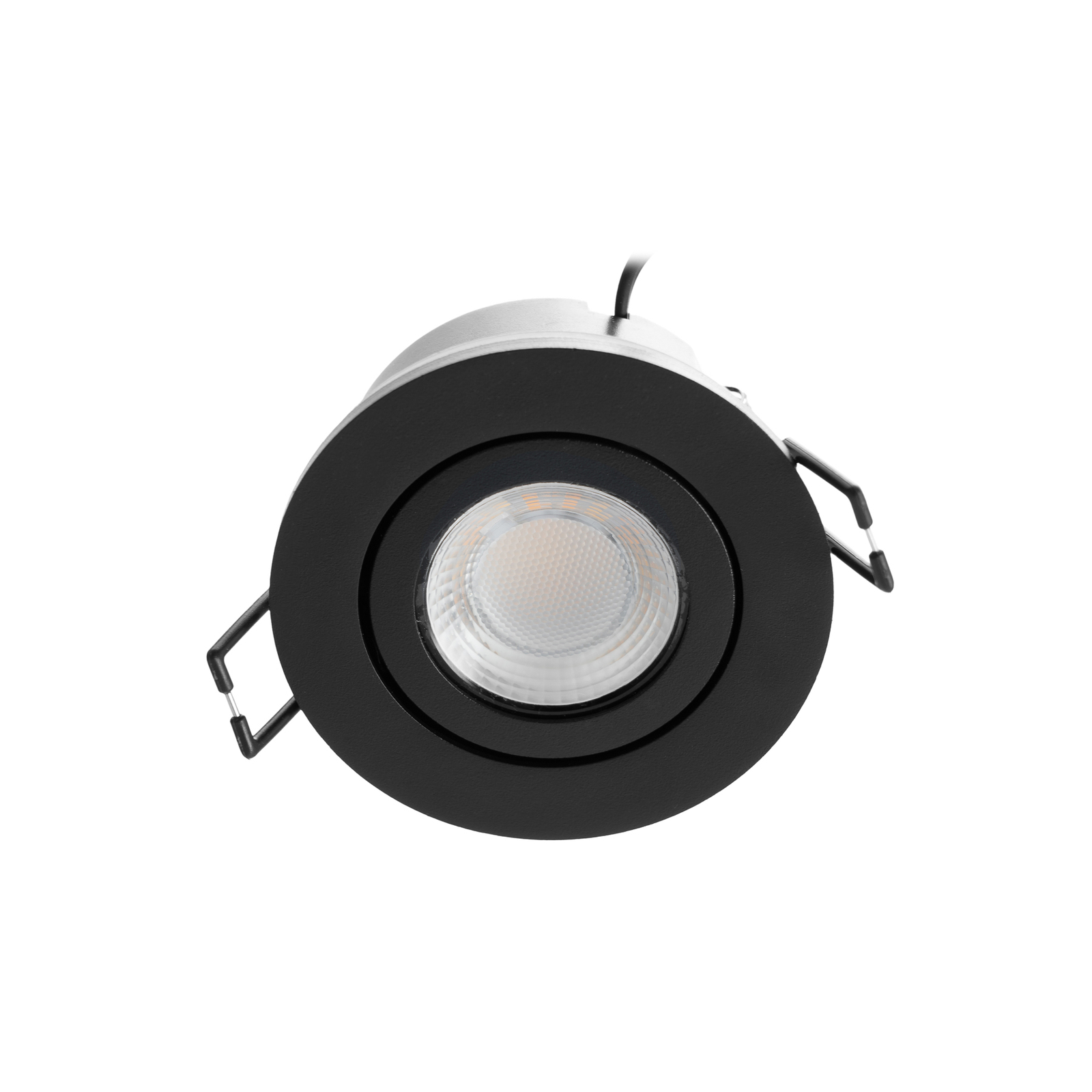 Arcchio LED-alasvalo Eliar pyöreä musta CCT kääntyvä
