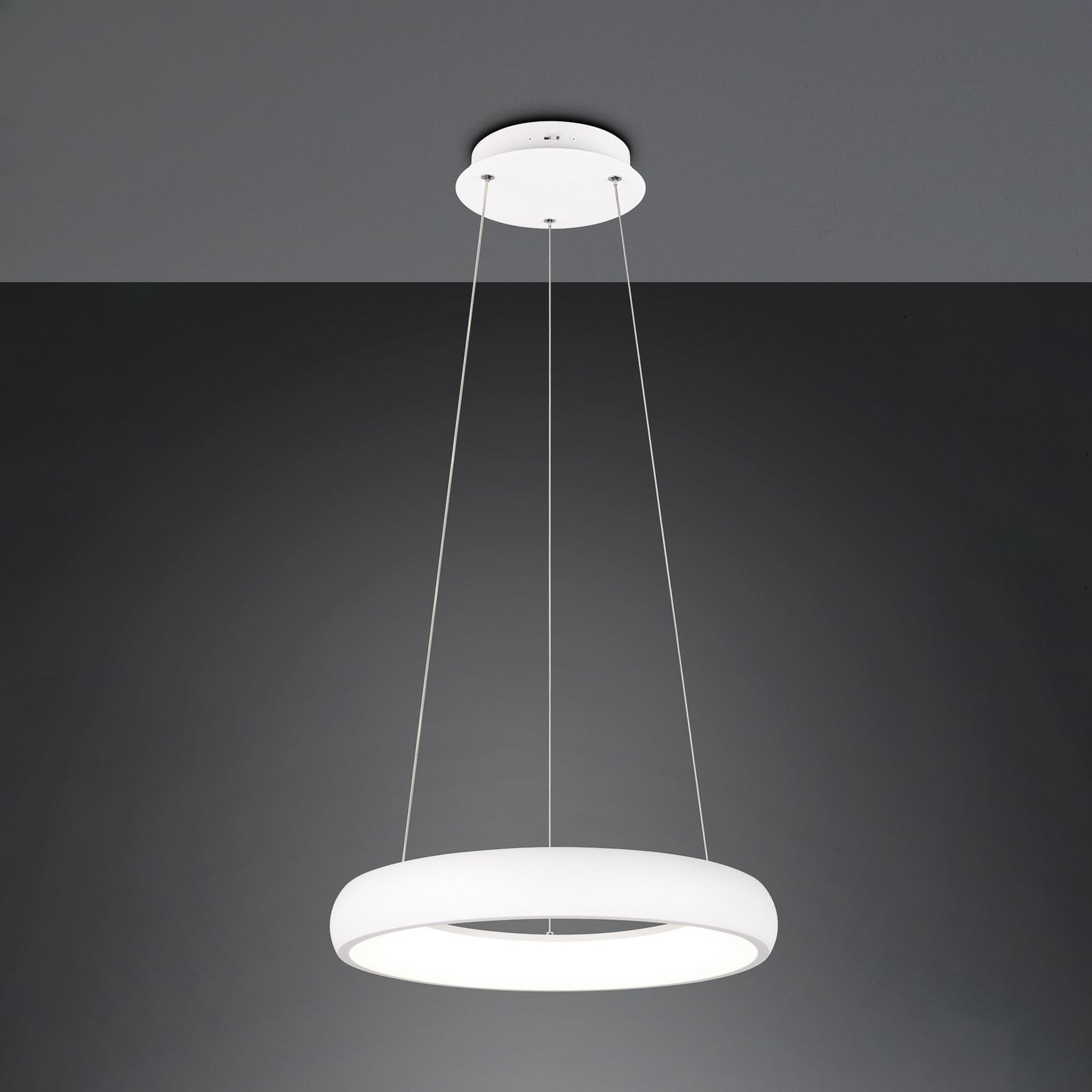 Trio Lighting Lampă suspendată Cardona LED Ø 465 cm alb CCT metal - Camera de zi / sufragerie - modern - alb mat