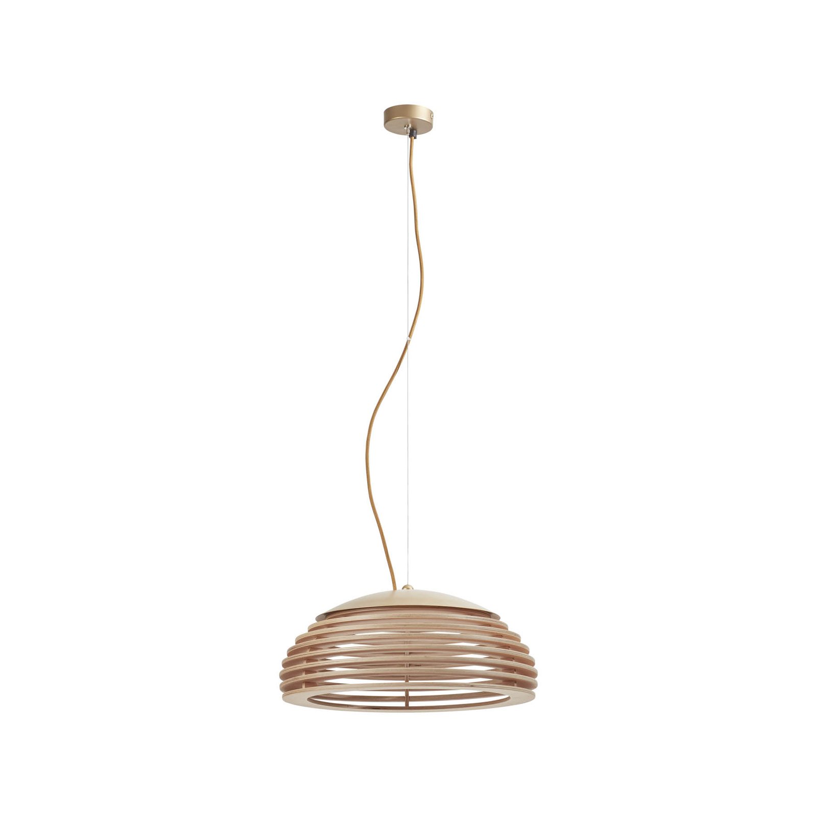 Twist pendant light, beech, natural, 120 cm