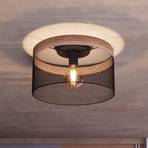 Kilnsdale ceiling light, Ø 38 cm, black/brown, steel