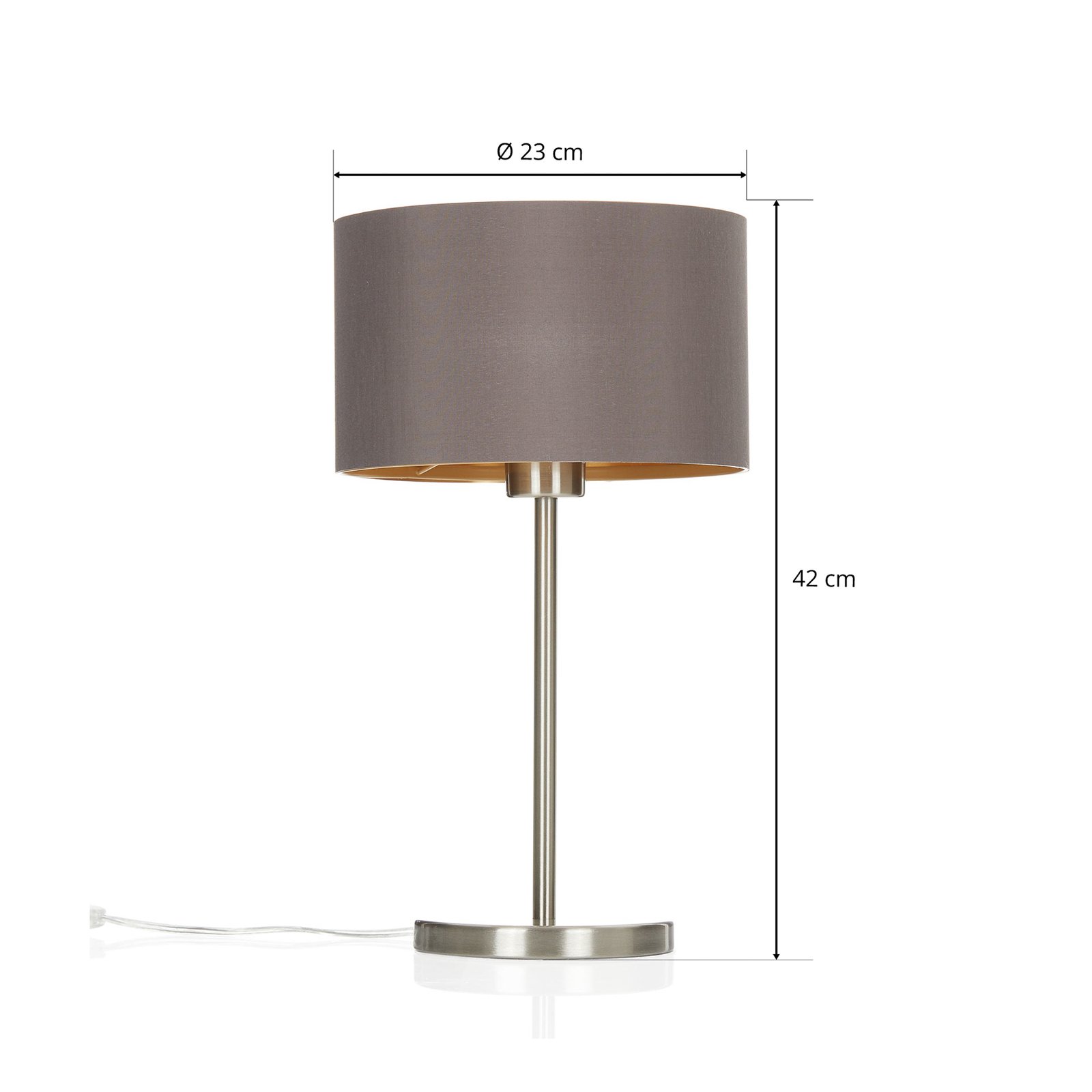 Maserlo fabric table lamp, cappuccino