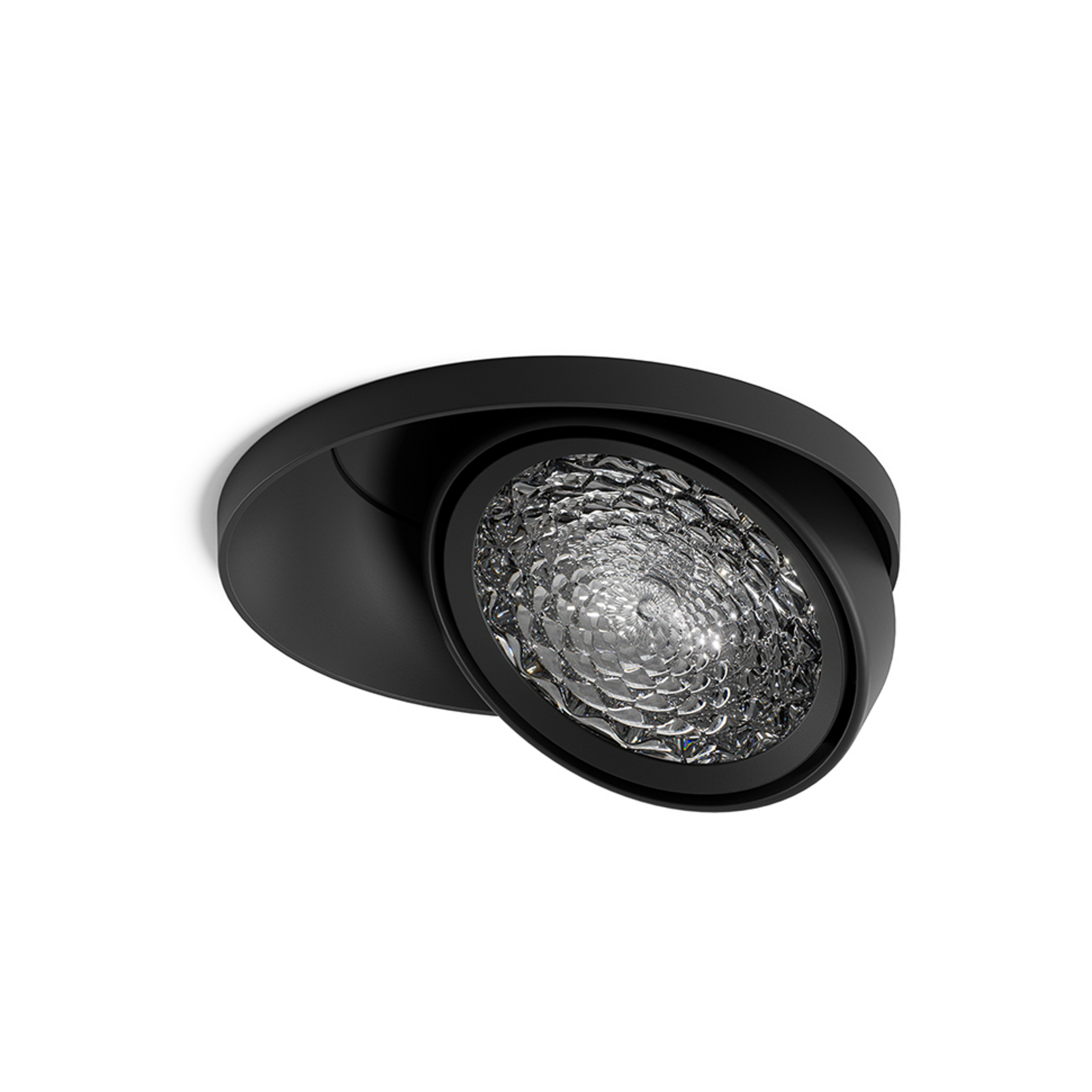 Foco empotrable LED Nivo negro, 36°, 14 cm, orientable y atenuable - Sigor