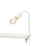 Krampo Retro clip-on light, flexible arm, white