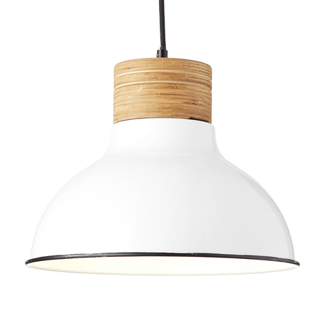 Hängeleuchte Pullet mit Holzdetail
