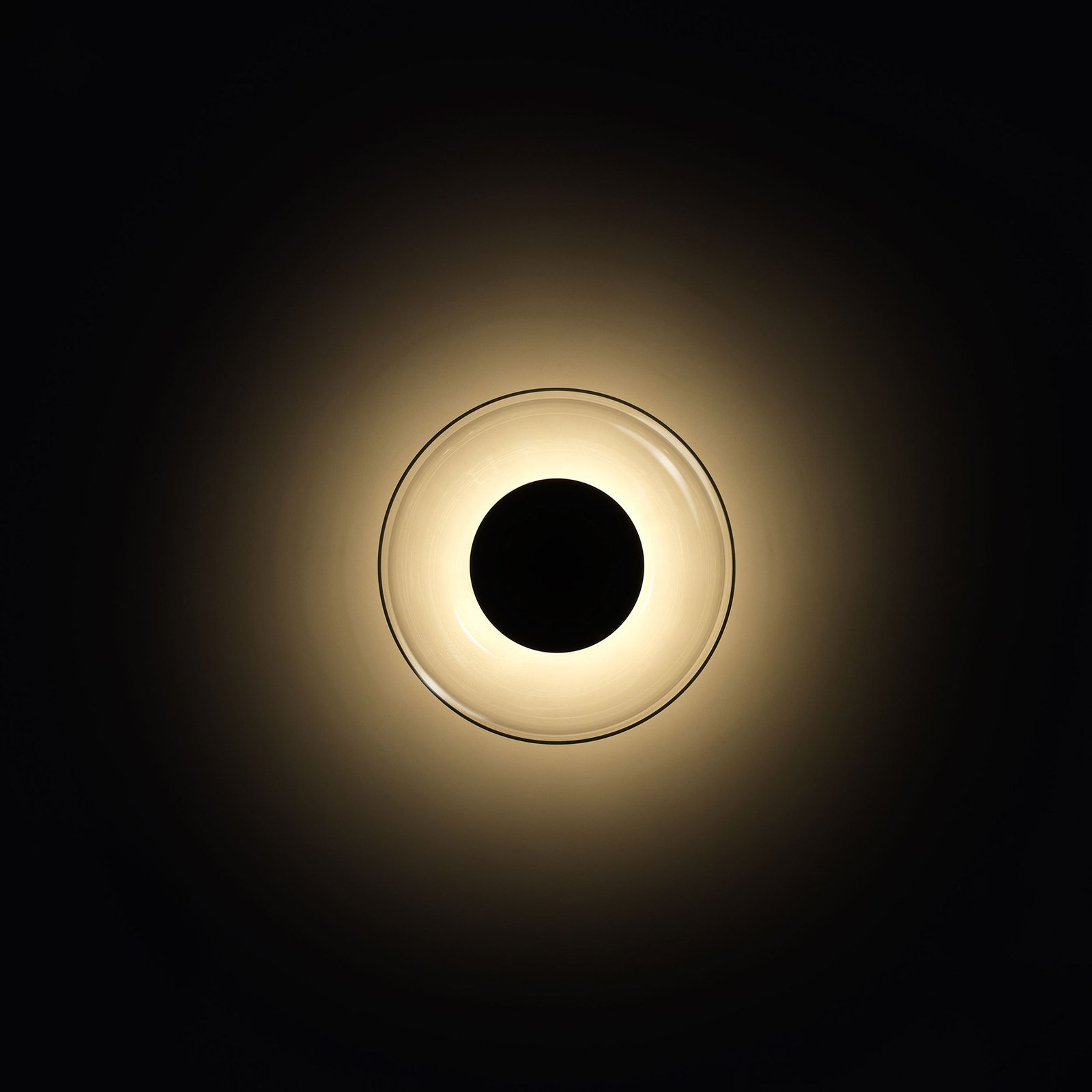 MARSET Aura LED-vegglampe, Ø 18 cm, gjennomsiktig