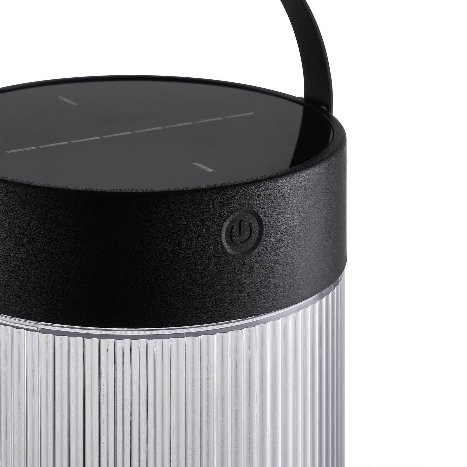 Lampa stołowa solarna Coupar, czarna, tworzywo sztuczne, IP44