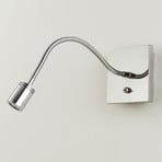 Berfin chrome-plated wall reading light, LED