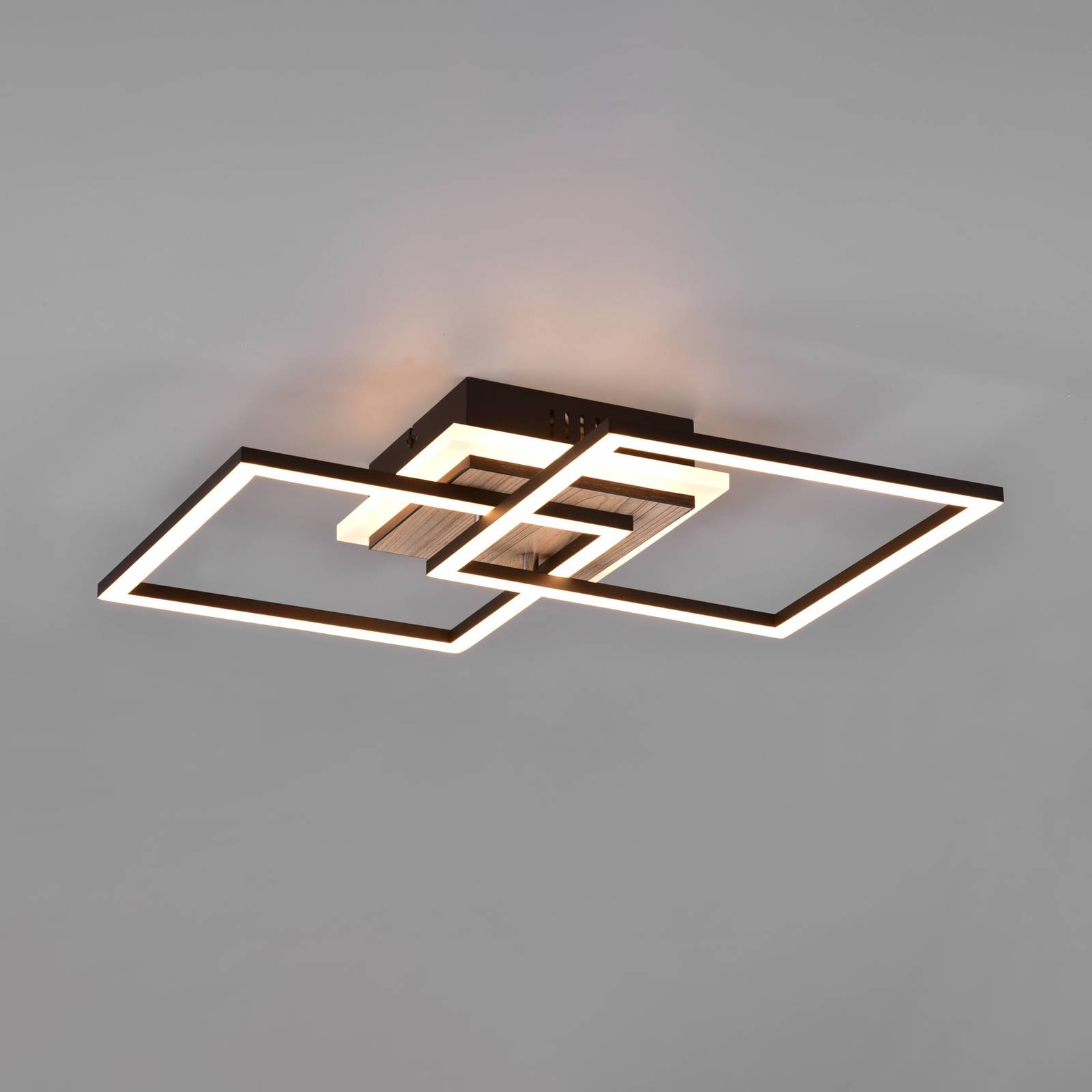 LED-Deckenlampe Giro 3-flammig eckig Fernbedienung