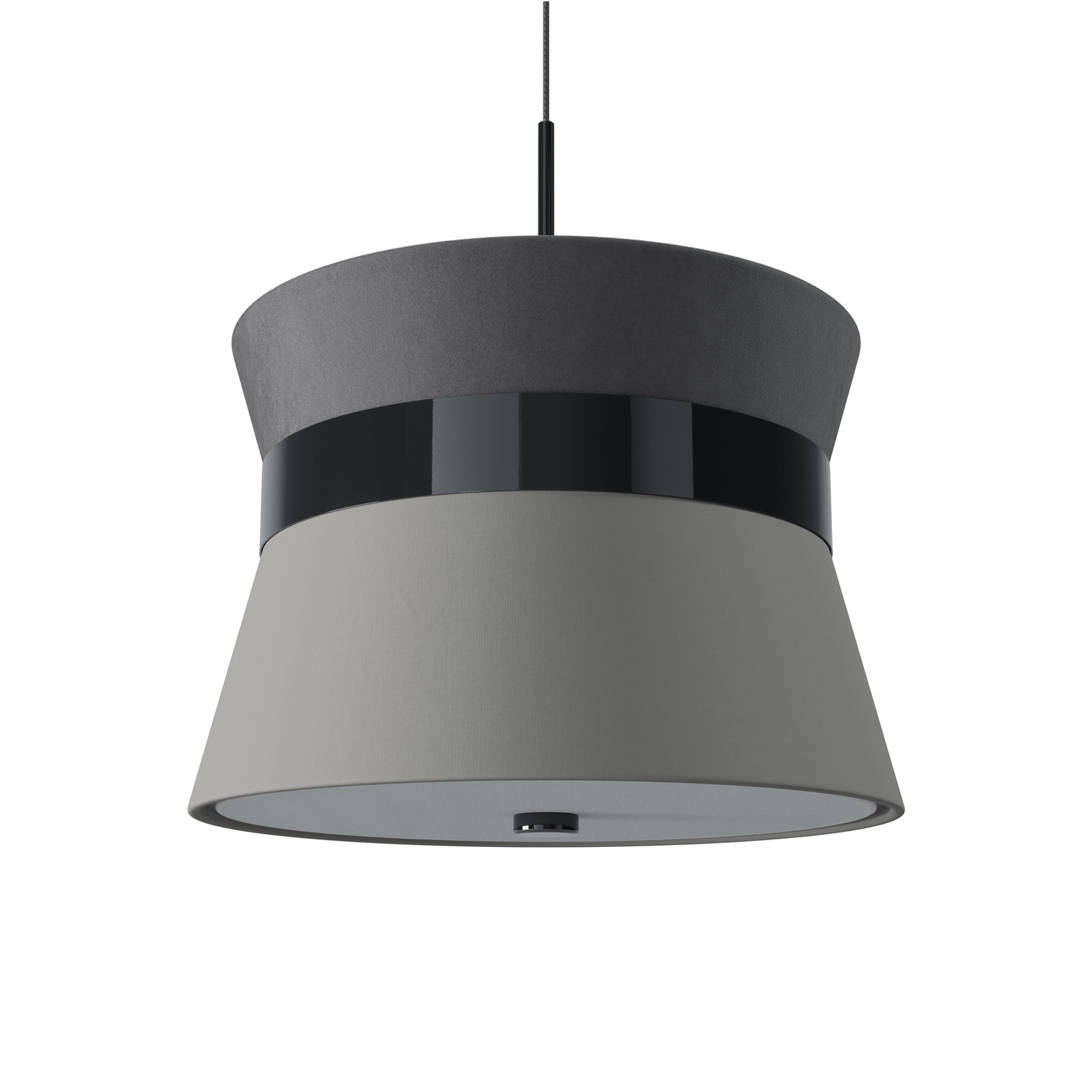 Lampa wisząca Easy Light Caramelo XL, Ø 65 cm, węglowa