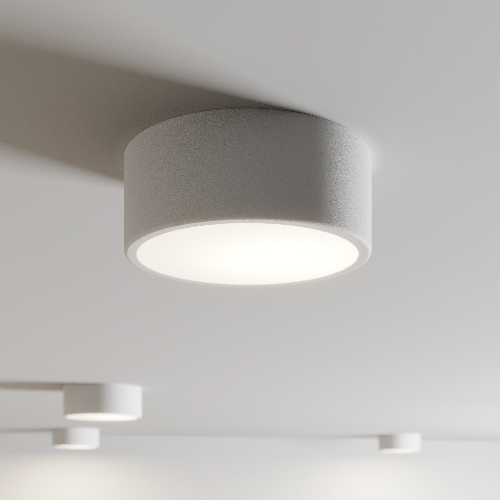 TEMAR LIGHTING Plafonieră Cleo Ø 20 cm IP20 alb metal E27 - Camera de zi / sufragerie - Modern