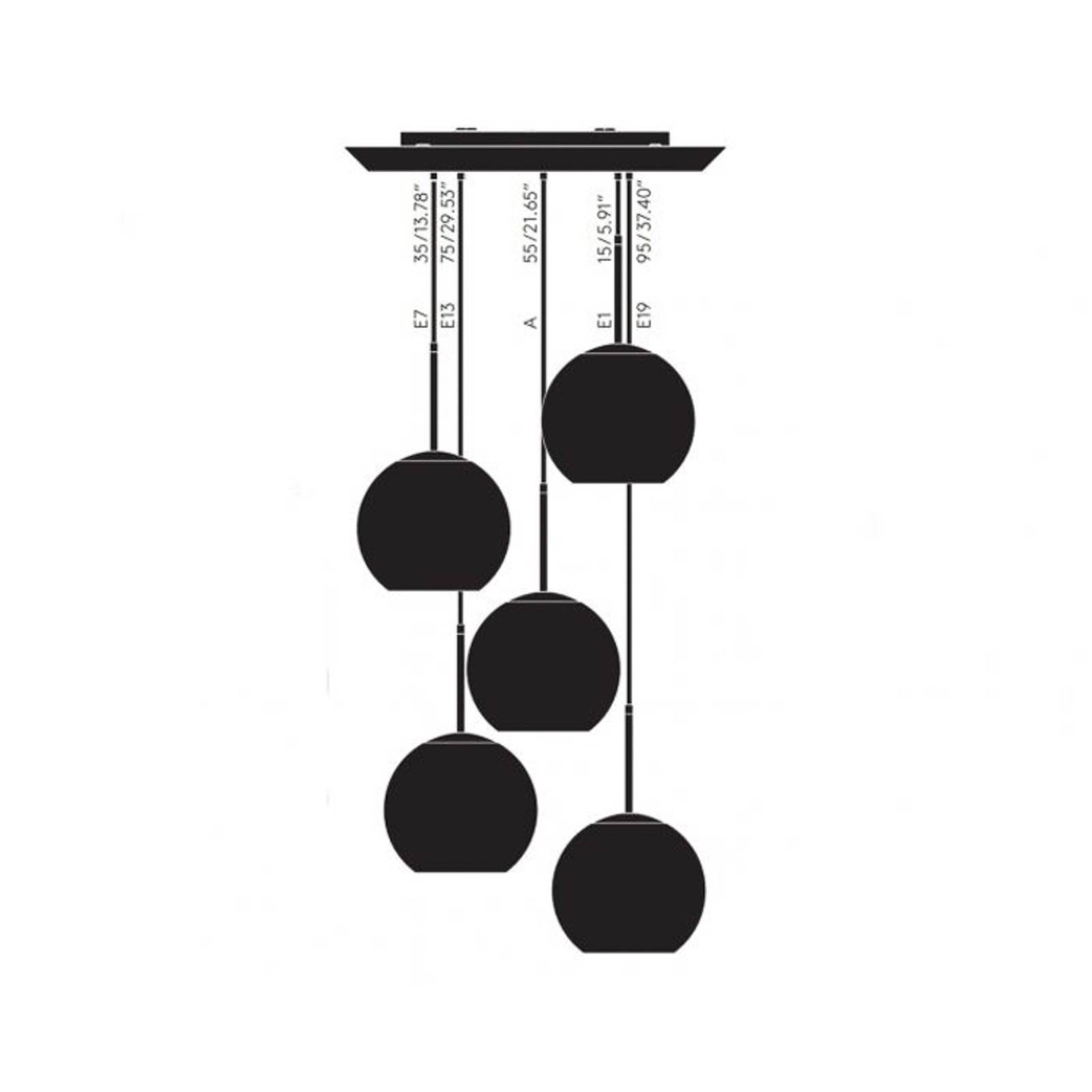 Tom Dixon Copper 25 cm Round lampa wisząca, 5-pkt.