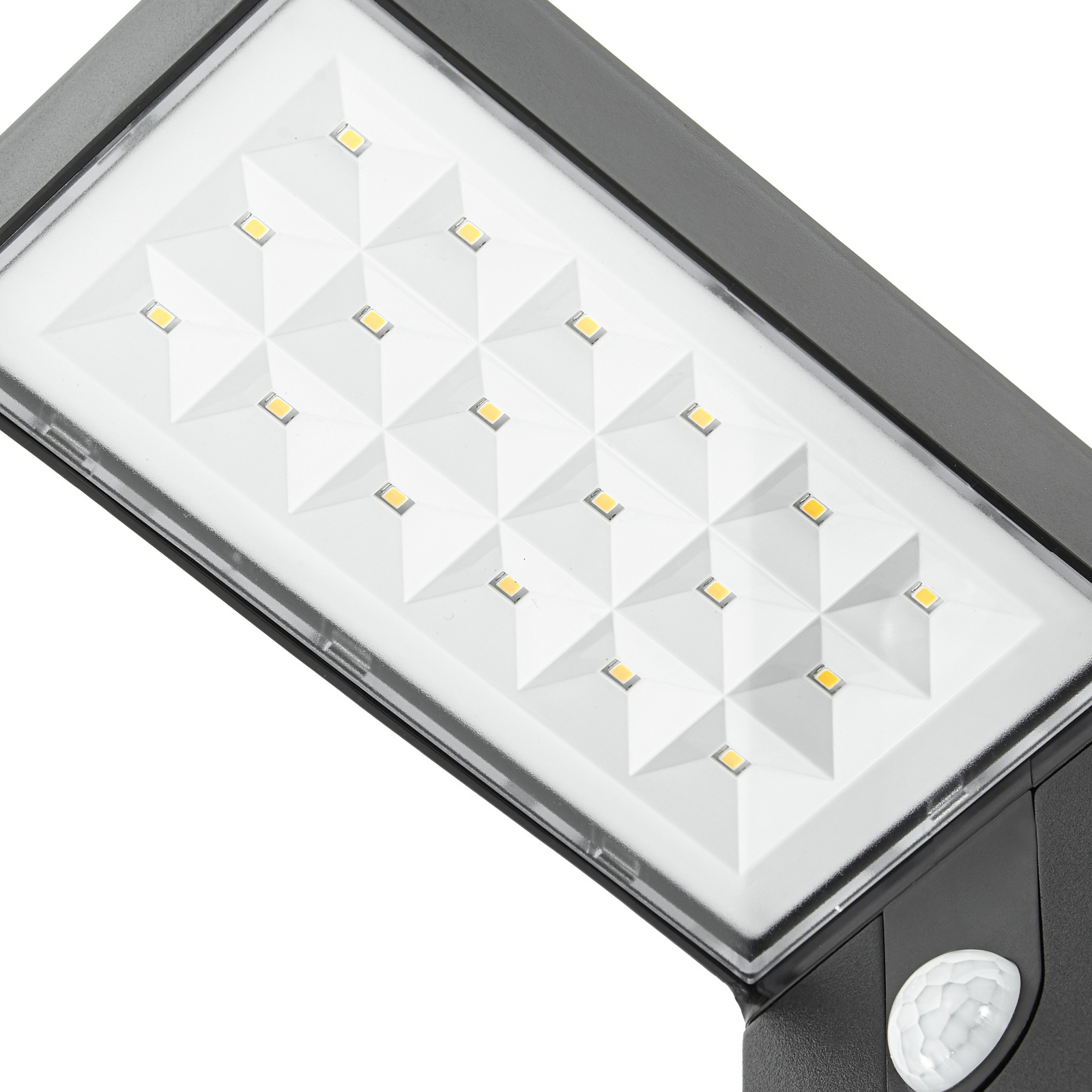 Candeeiro de caminho LED Prios Aurino, preta, 75 cm, sensor