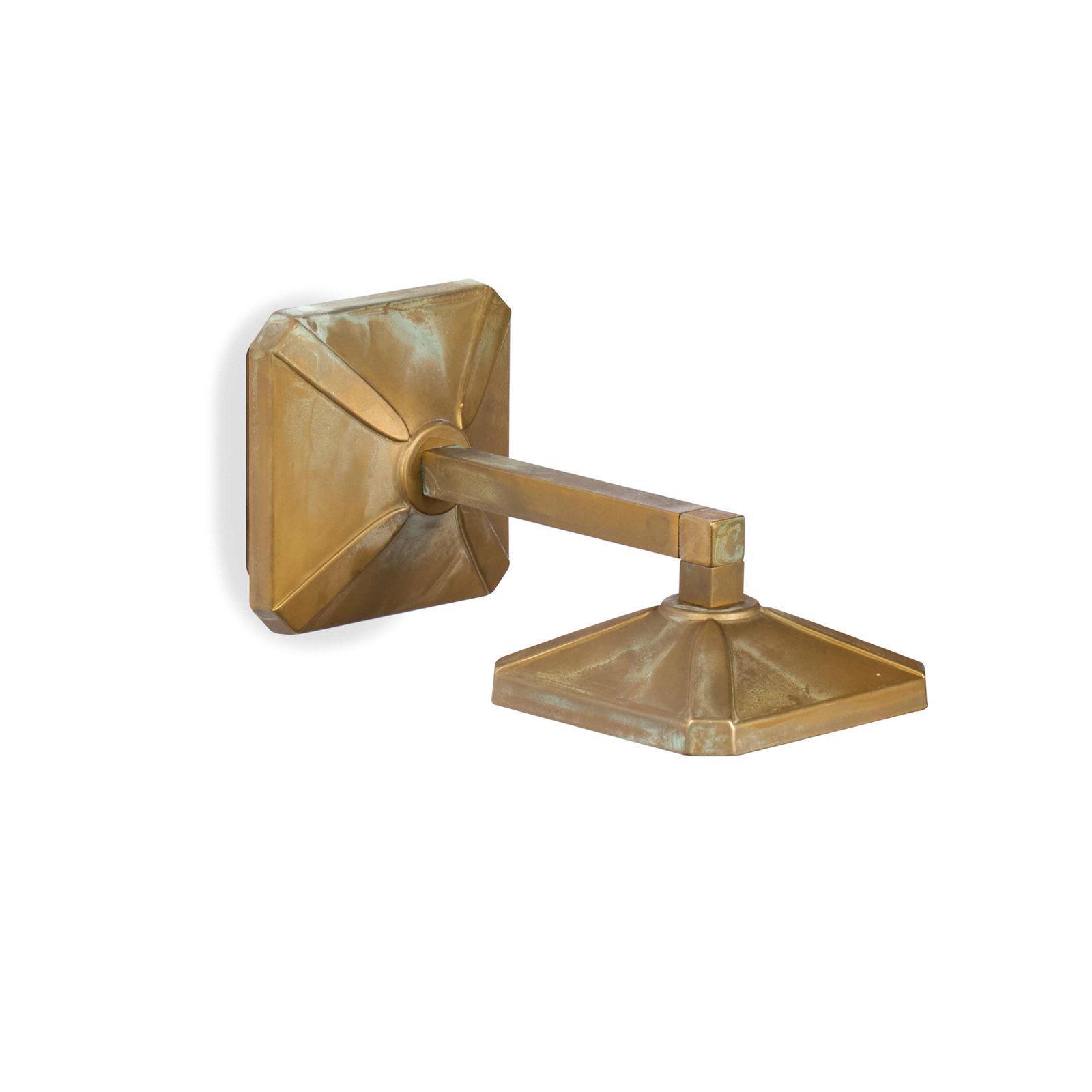 LED-Wandlampe Aura Frame, Ausladung 23 cm messing antik IP65