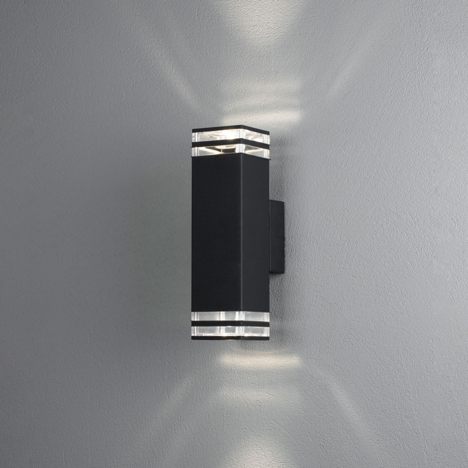 Candeeiro de parede exterior Pollux 2-luz, altura 27,5 cm