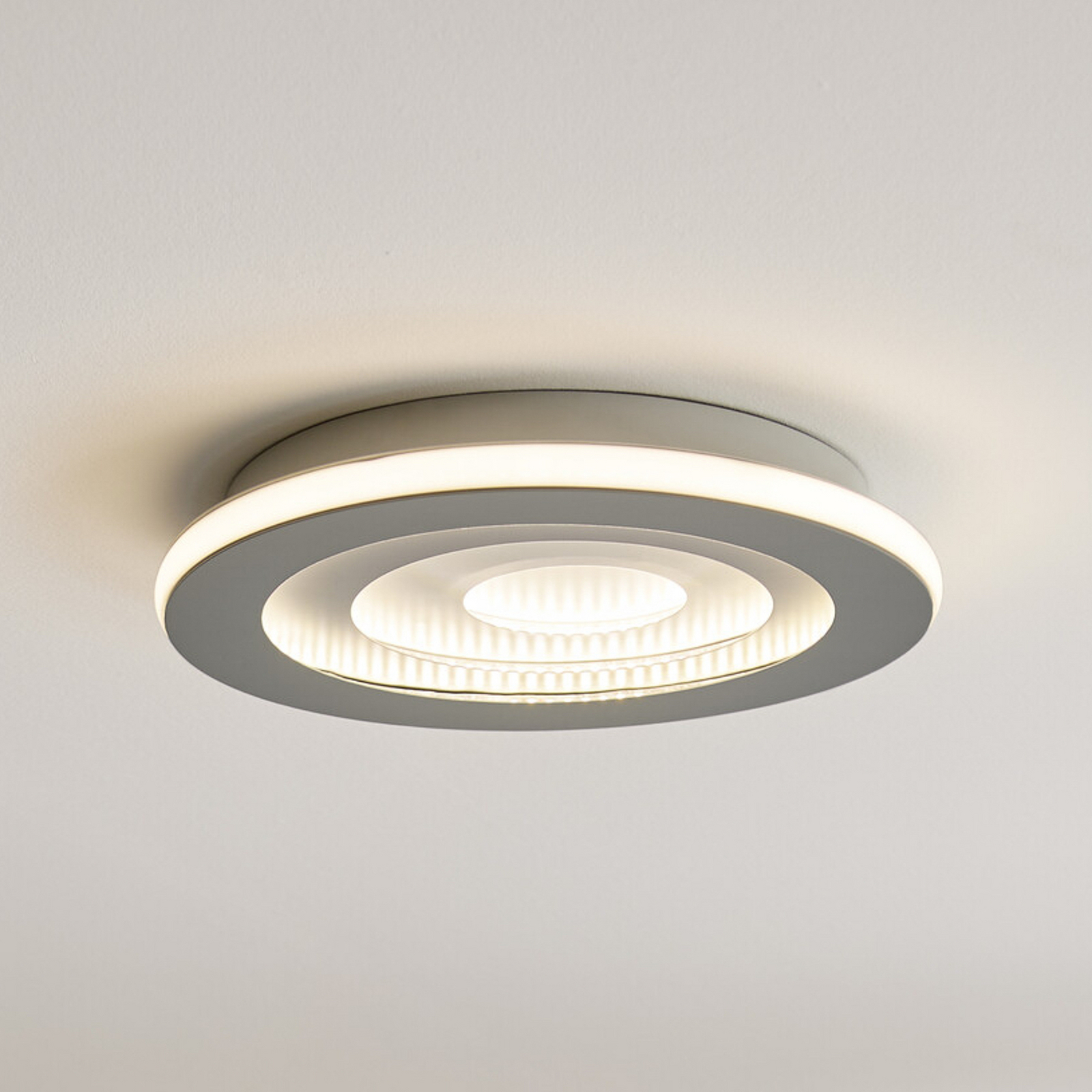 Φωτιστικό οροφής LED OSRAM ORBIS SPIRAL CENTRAL LIGHT, διάμετρος 40 εκ., γκρι