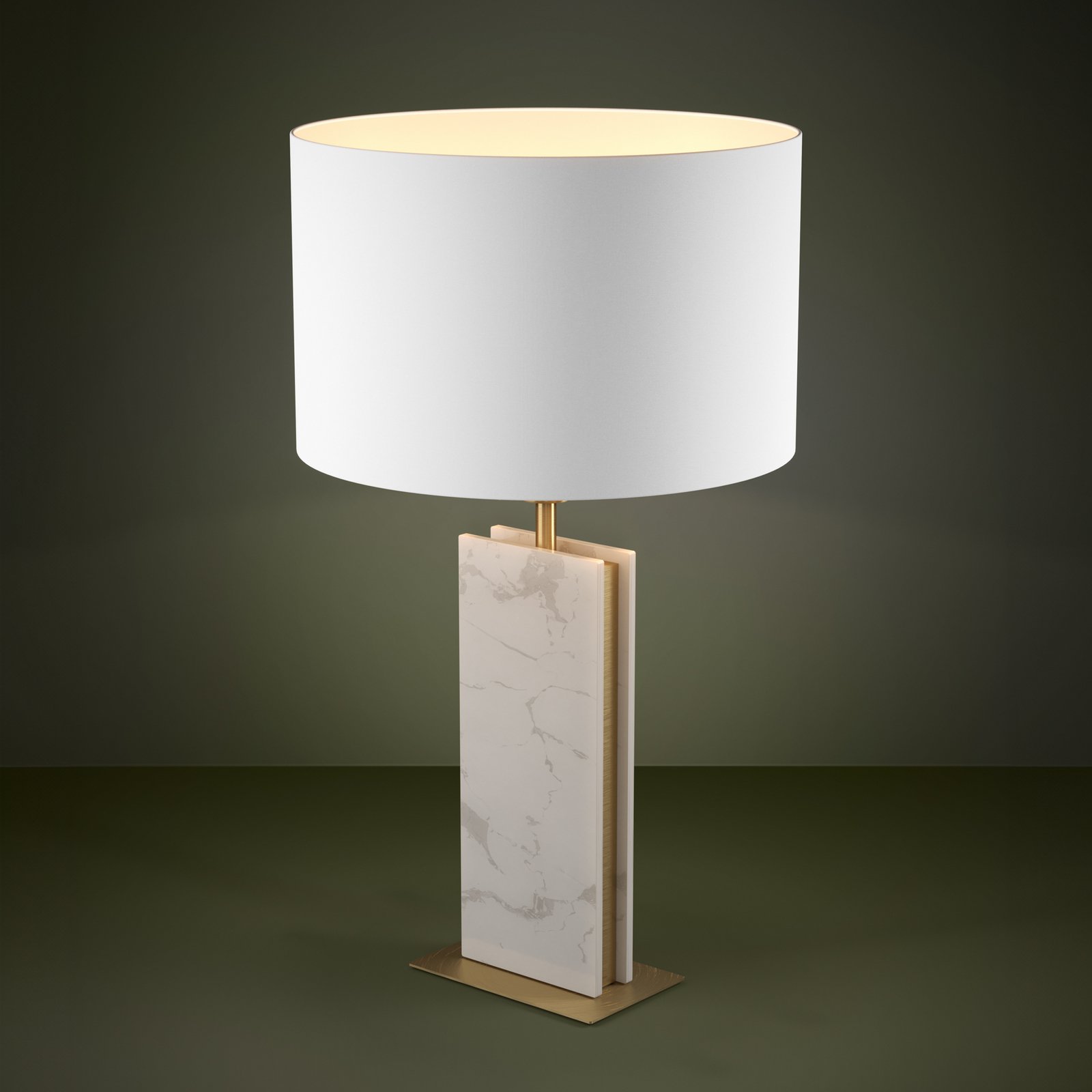 EGLO Stars Of Light Belesar table lamp, textile, white, E27