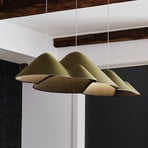 LOOM DESIGN Candeeiro suspenso LED Panorama verde/preto feltro 106 cm