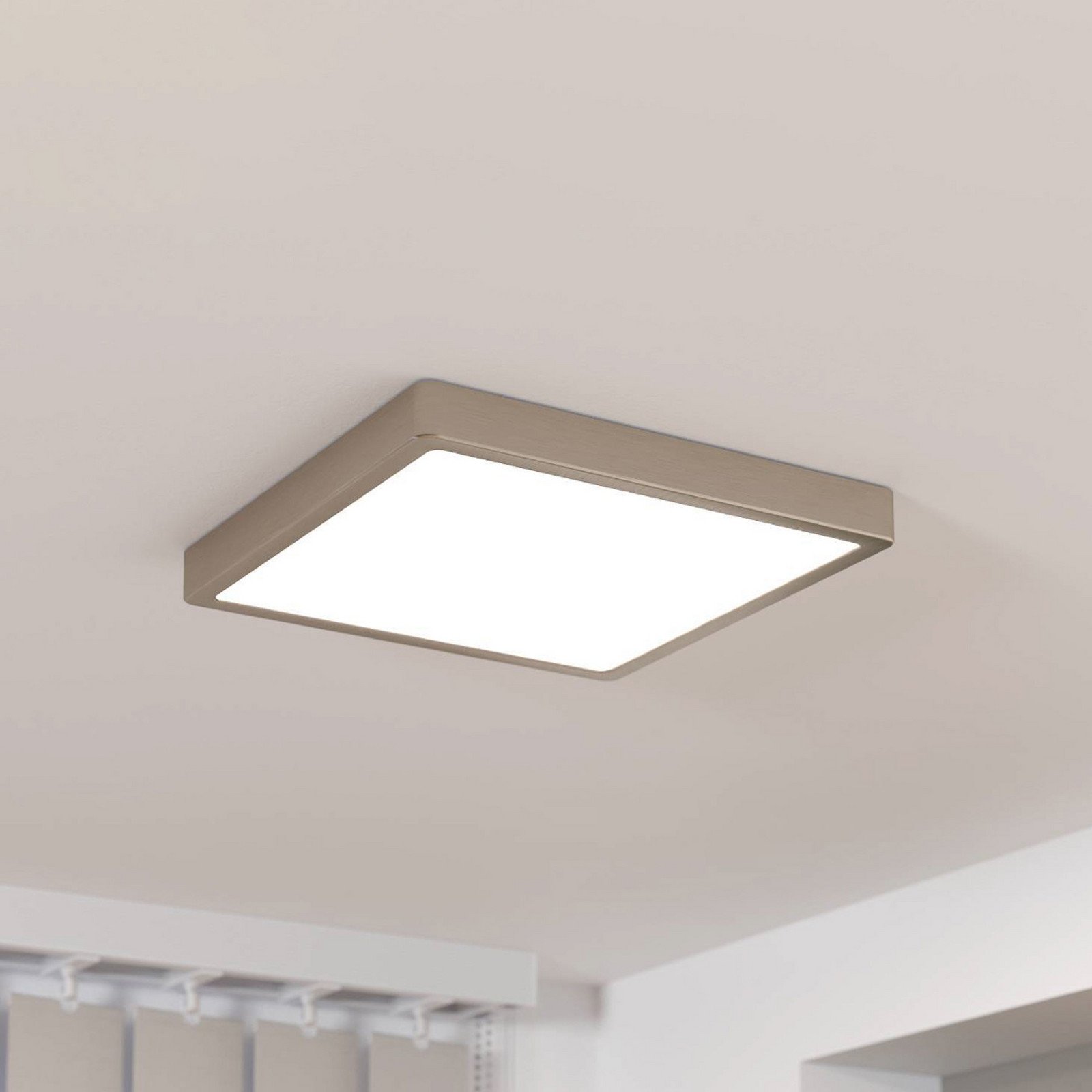 EGLO Panou cu LED montat pe suprafață Fueva 5 IP20 830 nichel 285x285 cm - Camera de zi / sufragerie - modern - nichel mat alb - Metal