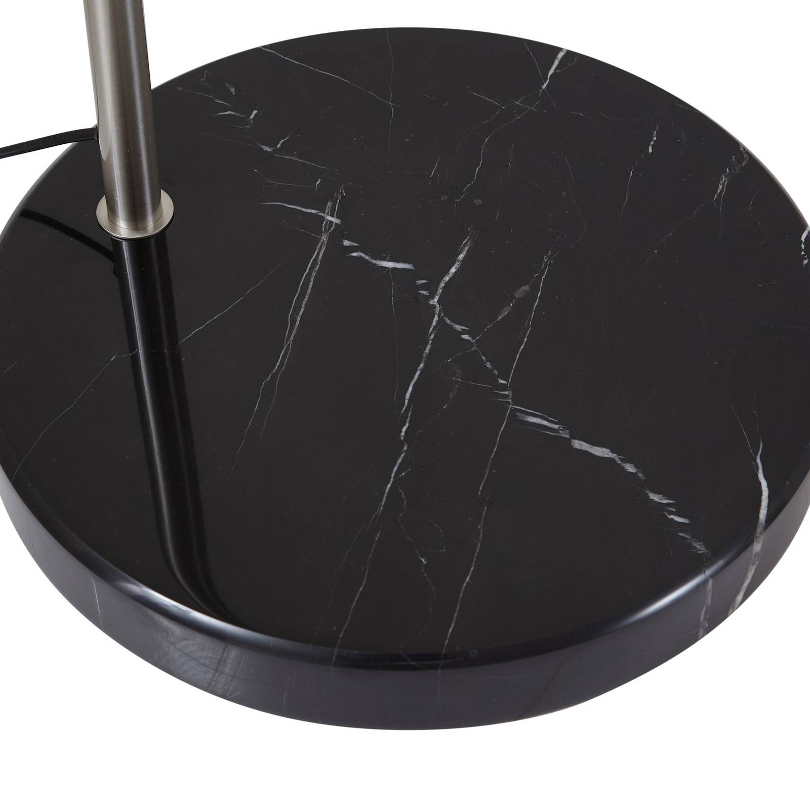 Lindby Lampa łukowa Hernando, nikiel, stal, wysokość 188 cm