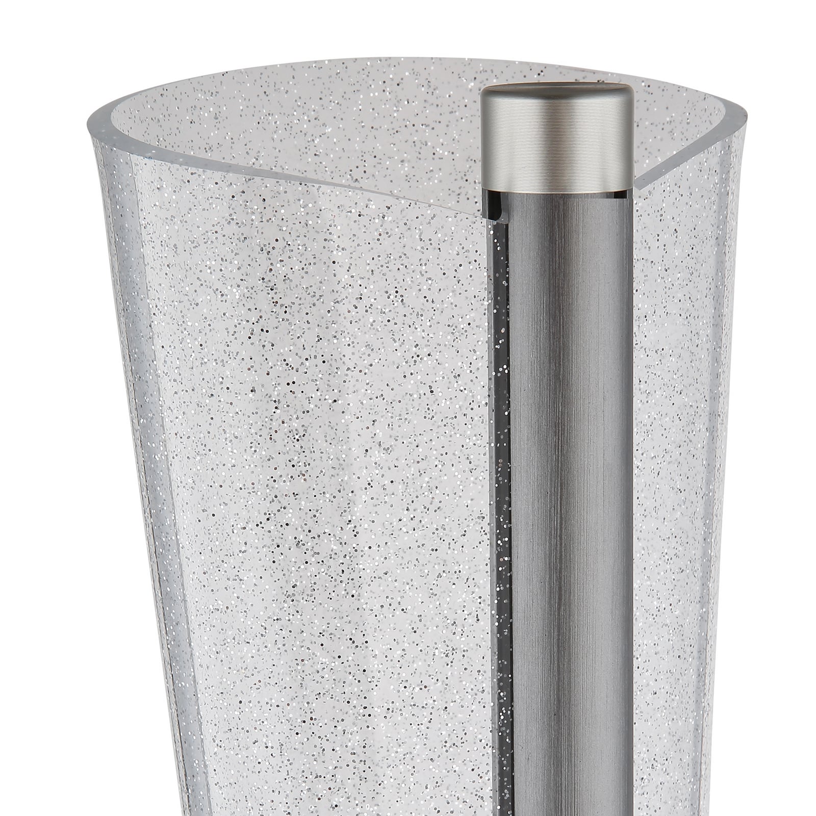 LED-gulvlampe Malinda, klar/antracitt, 155 cm høy, CCT