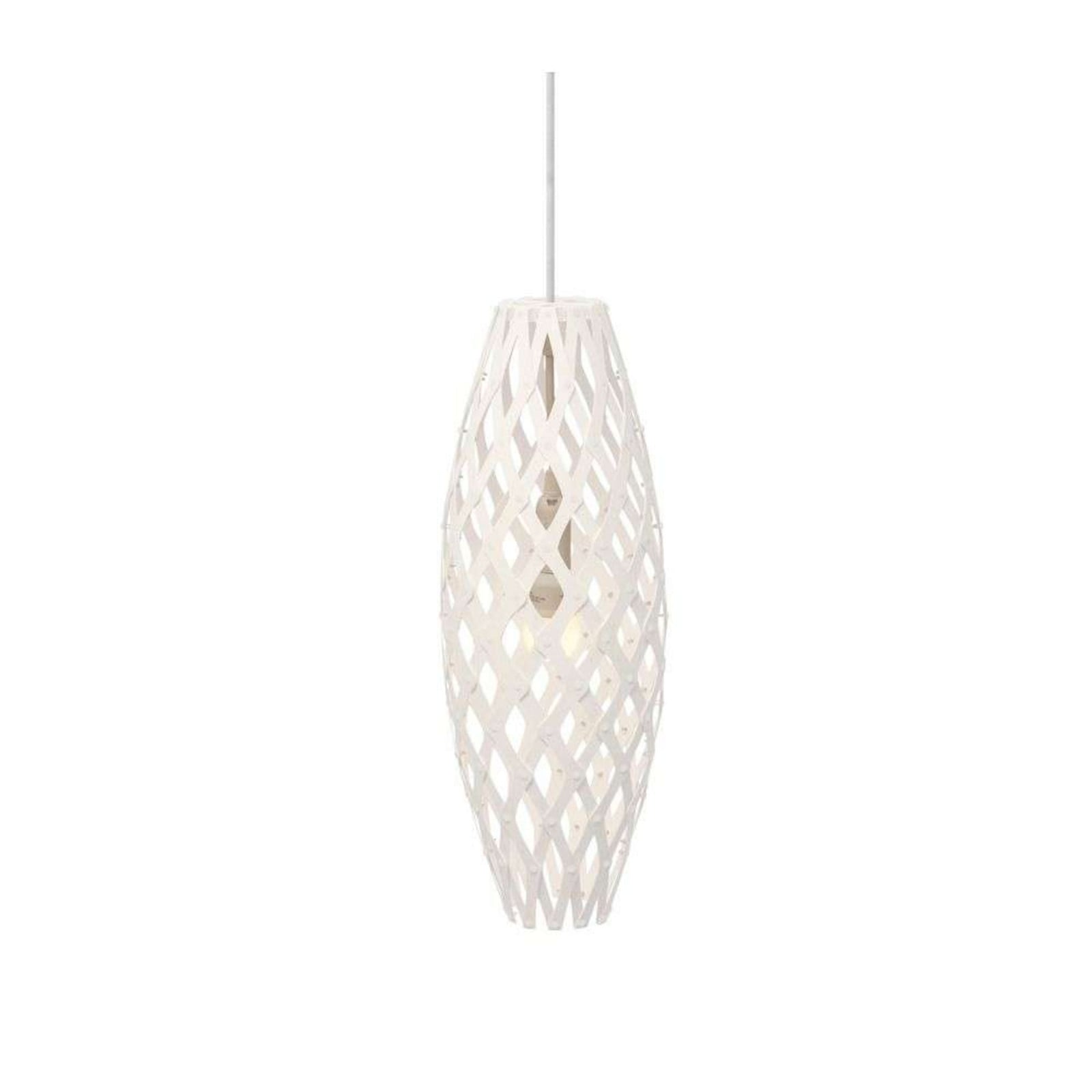 Hinaki Pendelleuchte H50 Weiß 2 Seiter david trubridge - Wohnzimmer - Bambus