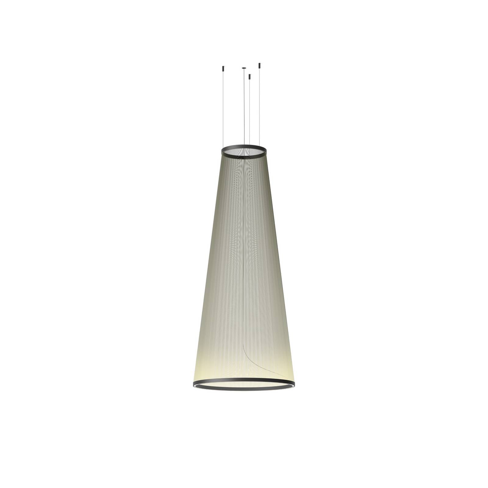 Suspension LED Vibia ARRAY, verte, 191 x 83 cm, cône 927 à intensité variable