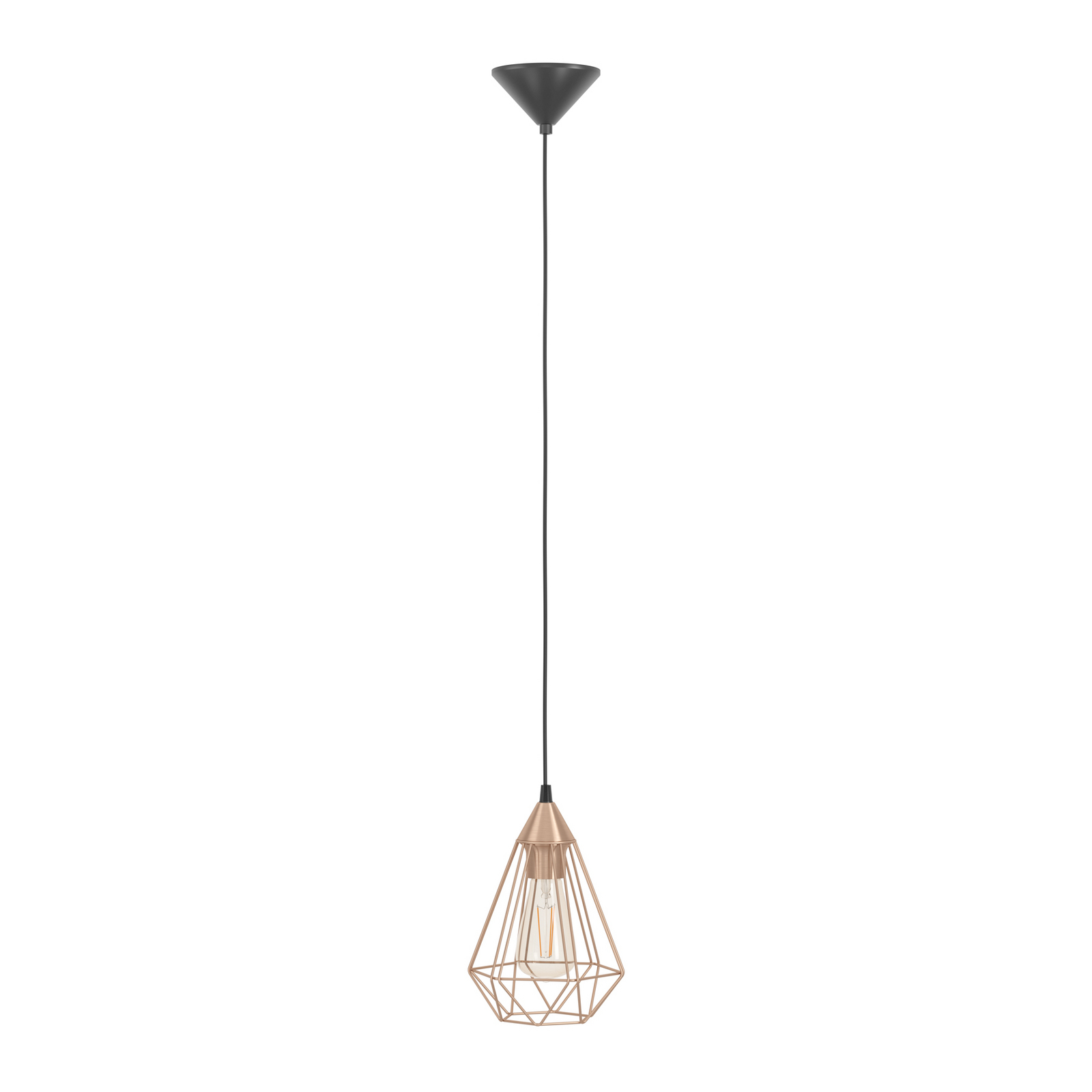 Pendellampe Tarbes, 1 lyskilde 17,5 cm, kobber