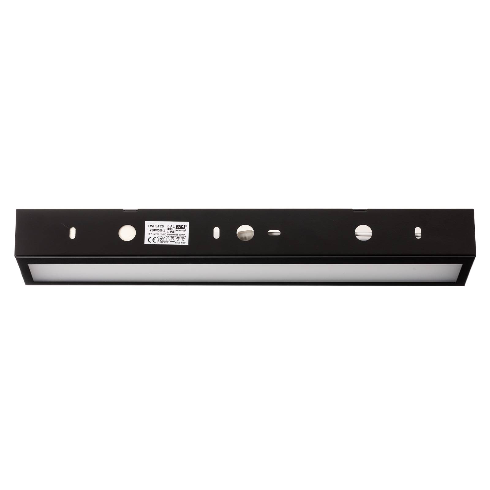 Mera kinkiet LED, szerokość 40cm, czarny, 3000K