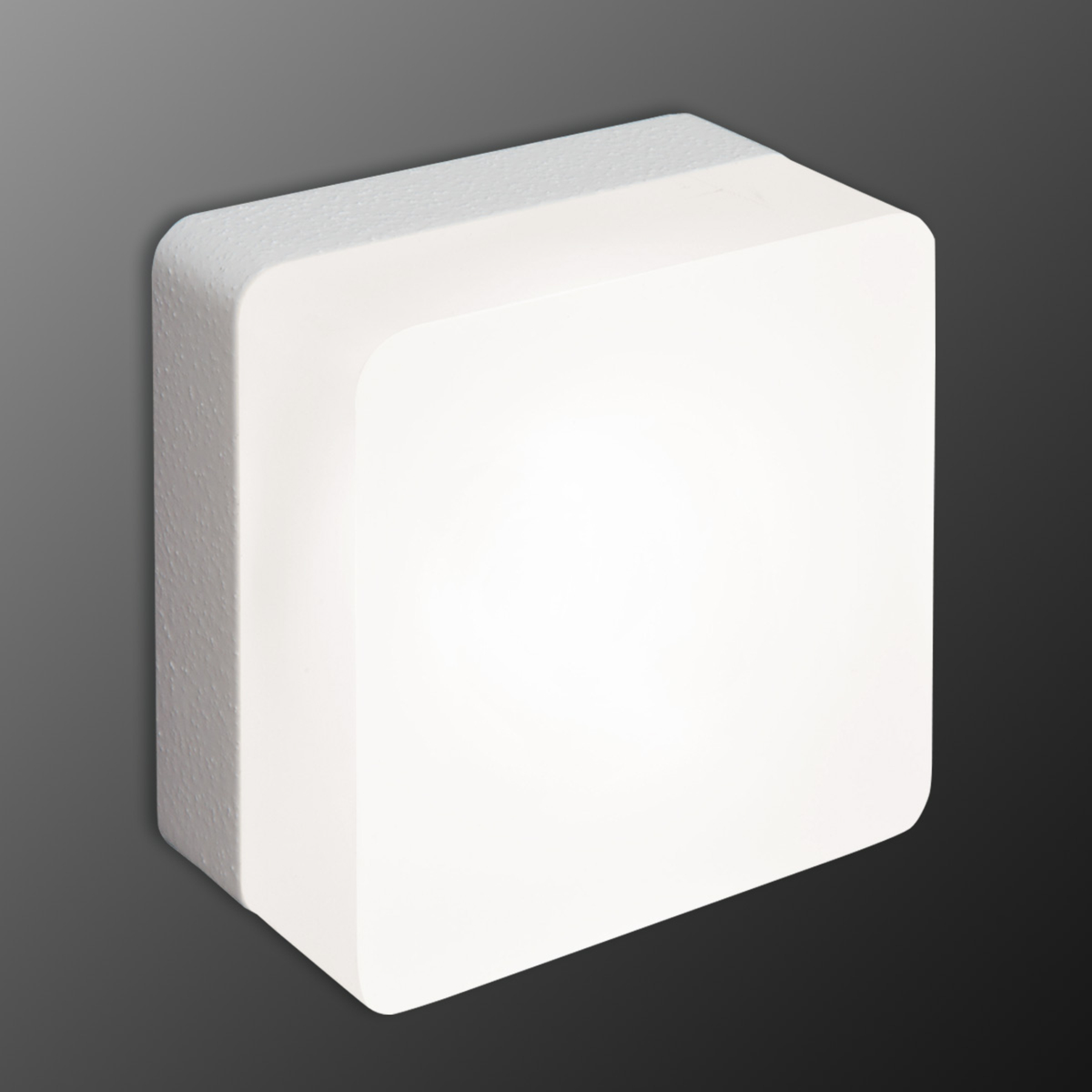 Exenia Concrete grey painted LED wall light Muffin, for Living / Dining Room, painted aluminium, methacrylate, 4.5 W, energy efficiency: A+, W: 6.8 cm, H: 6.8 cm