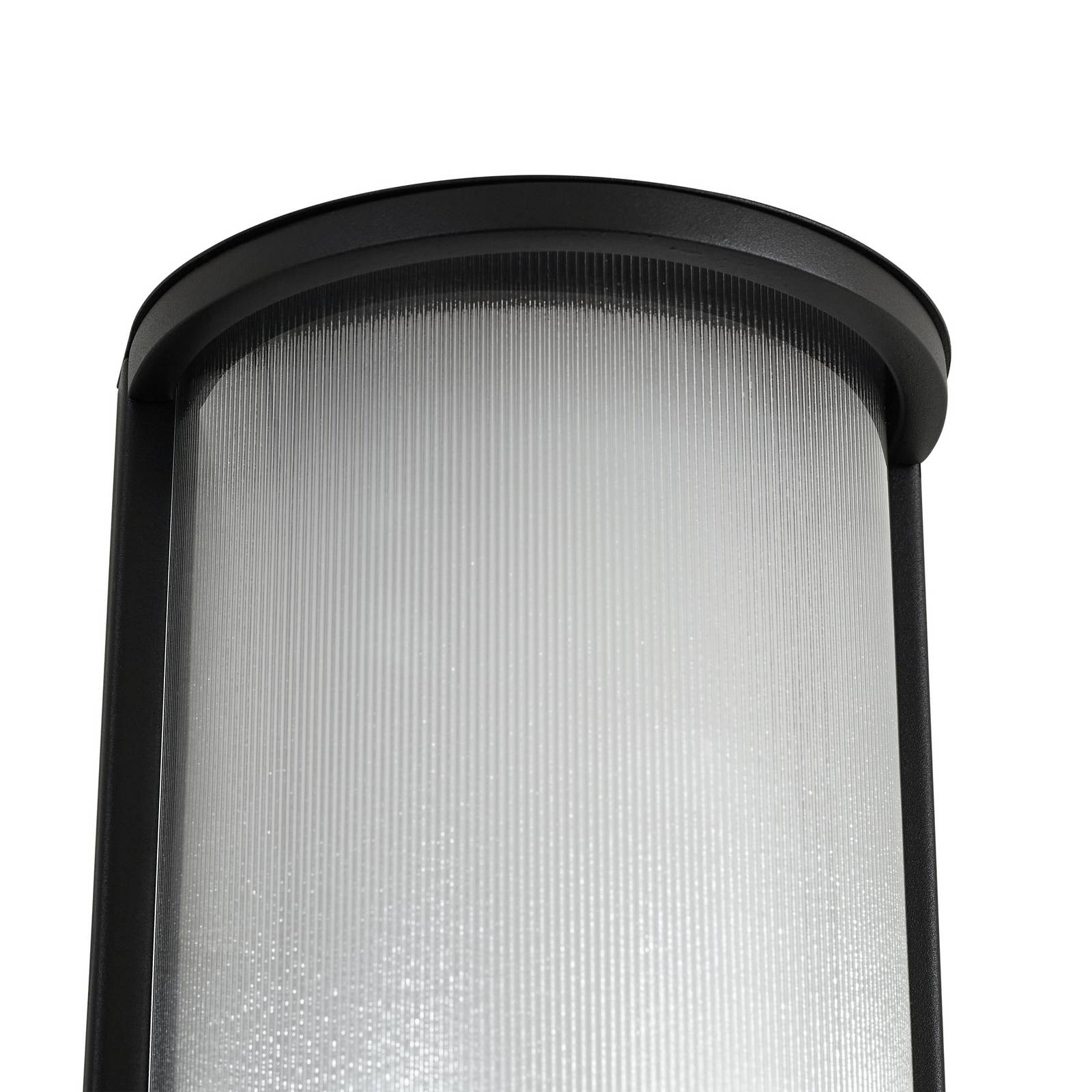 Lindby LED-Außenwandleuchte Calvik, schwarz, geriffelt, IP44 günstig online kaufen