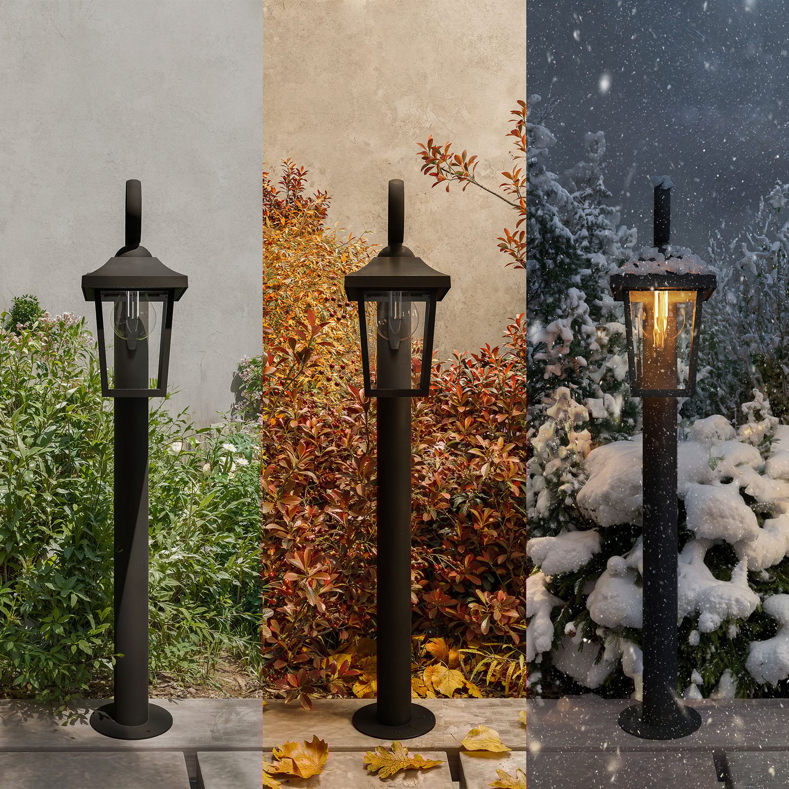 Philips tuinpadverlichting Buzzard, zwart, 75 cm, IP44, E27