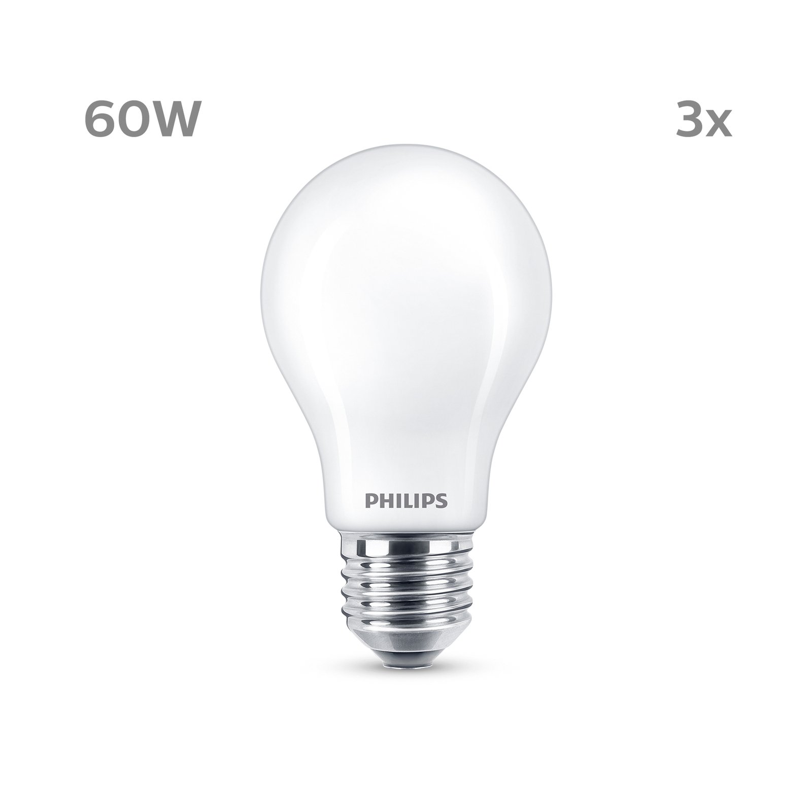 Philips LED E27 7W 806lm 2 700K mat 3 szt.