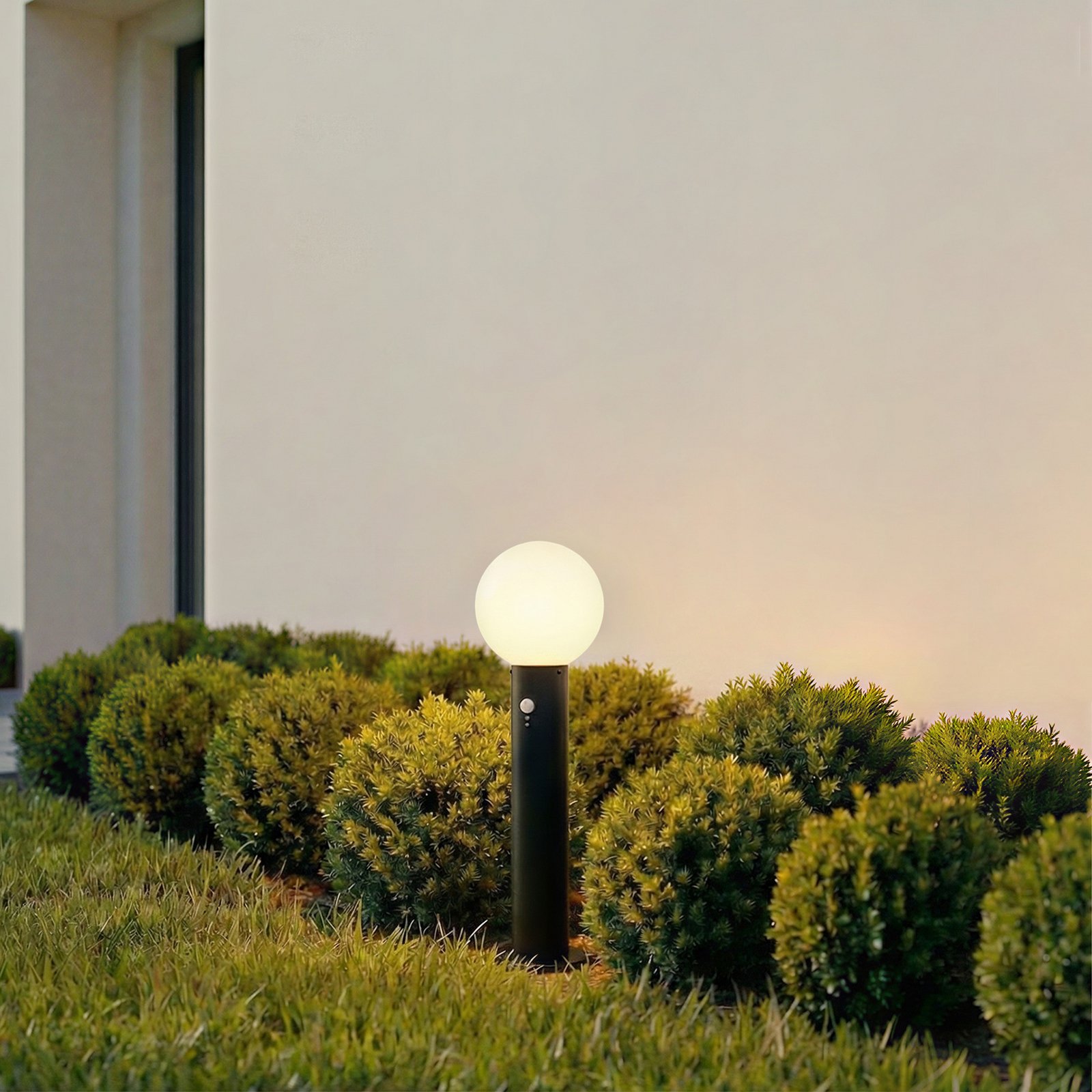 Dangan sokkellampe, 60 cm, sensor, hvid, glas - Lindby