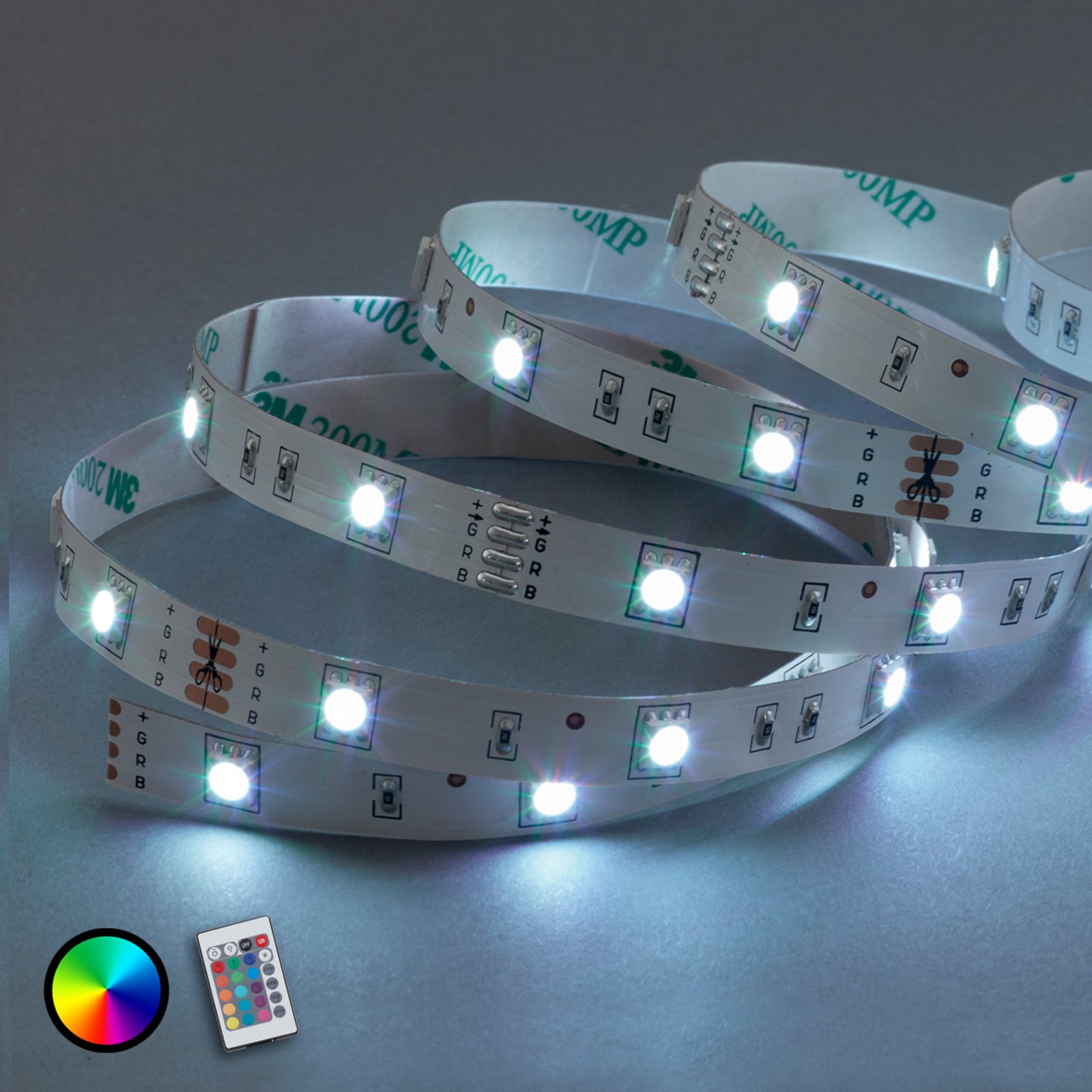 5 m RGB-LED-list Mea inklusive IR-fjärrkontroll