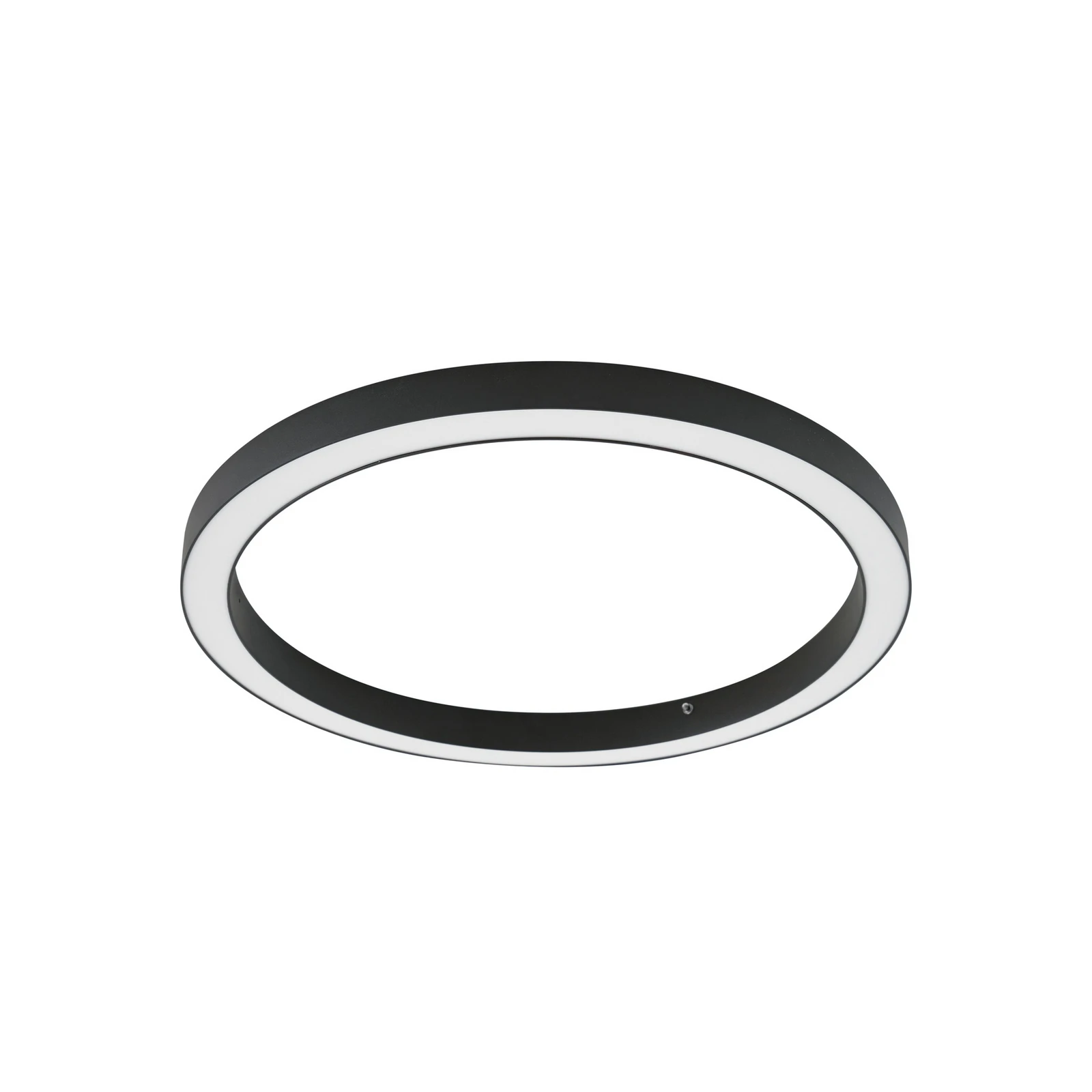 Lucande LED φωτιστικό οροφής Neor, μαύρο, Ø 60 cm, CCT, ρυθμιζόμενο